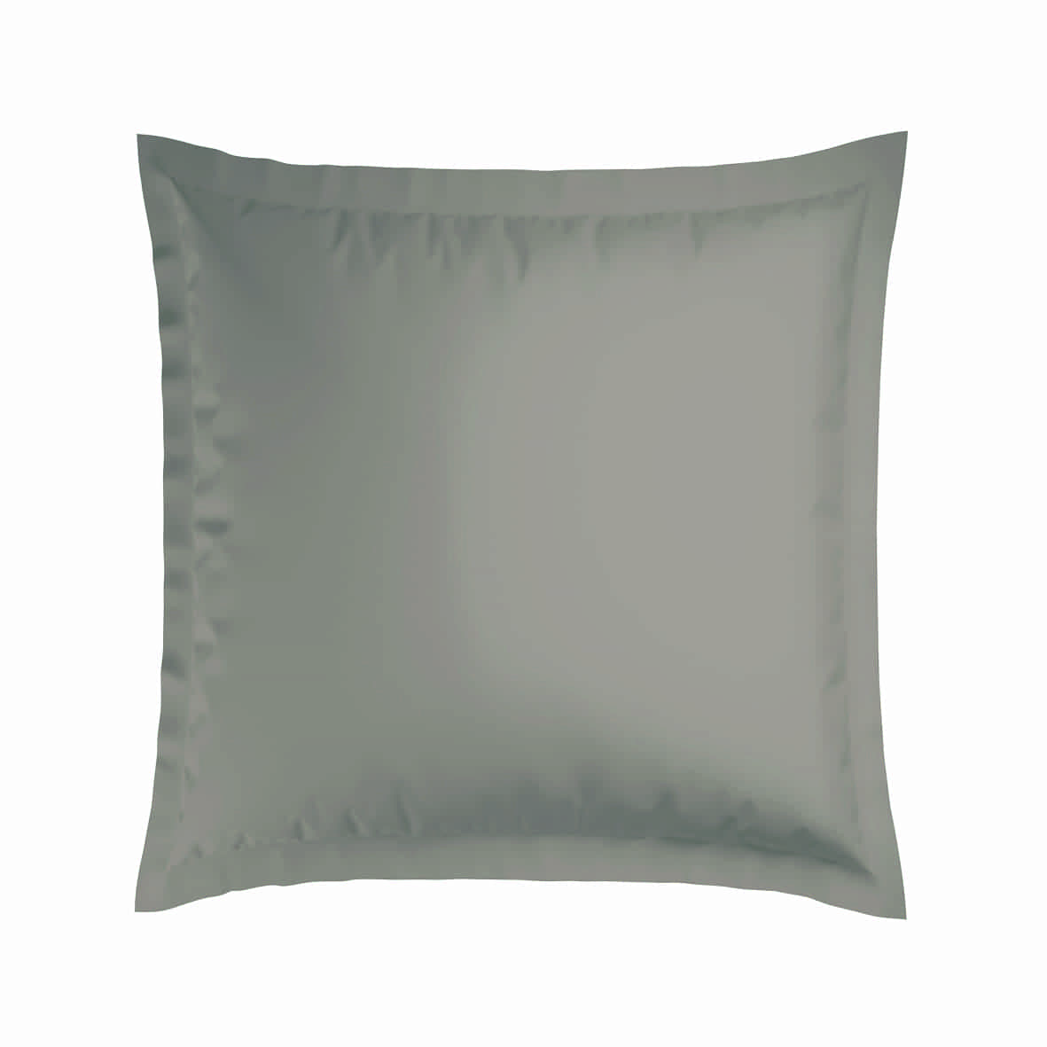 Set de 2 taies d'oreiller satin de coton - Biarritz Blanc / Taupe - 2 x (63 x 63 cm) – Image 4