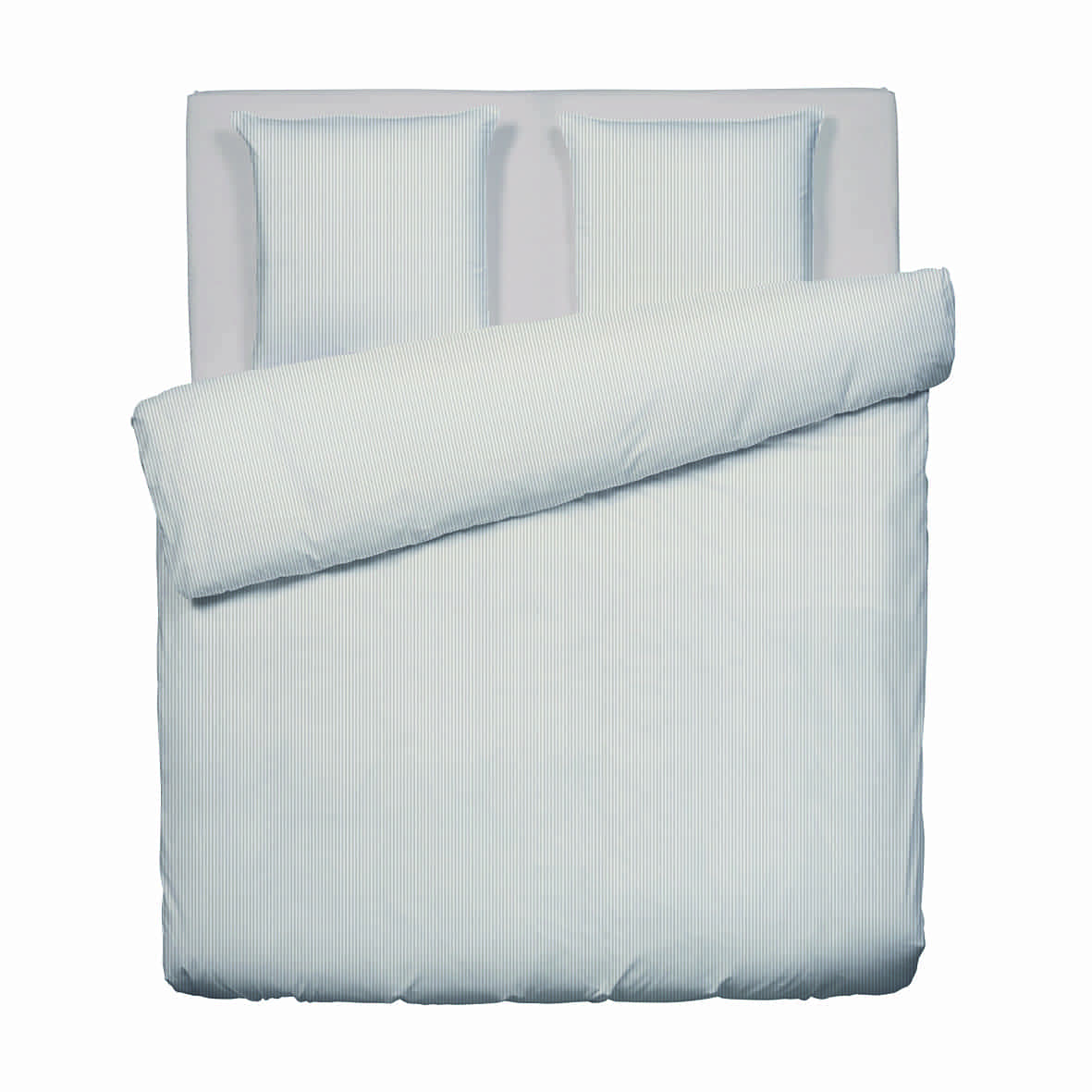 Housse de couette + 2 taies d'oreiller coton percale - Grenoble Taupe  - 260 x 240 cm + 2 x (63 x 63 cm)