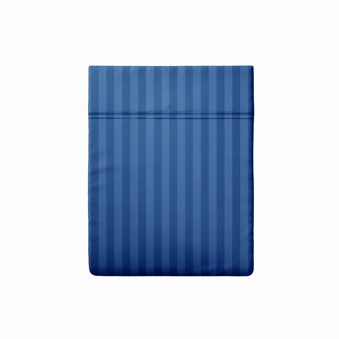 Drap plat satin de coton dobby stripe -  Bleu 06 - 240 x 300 cm