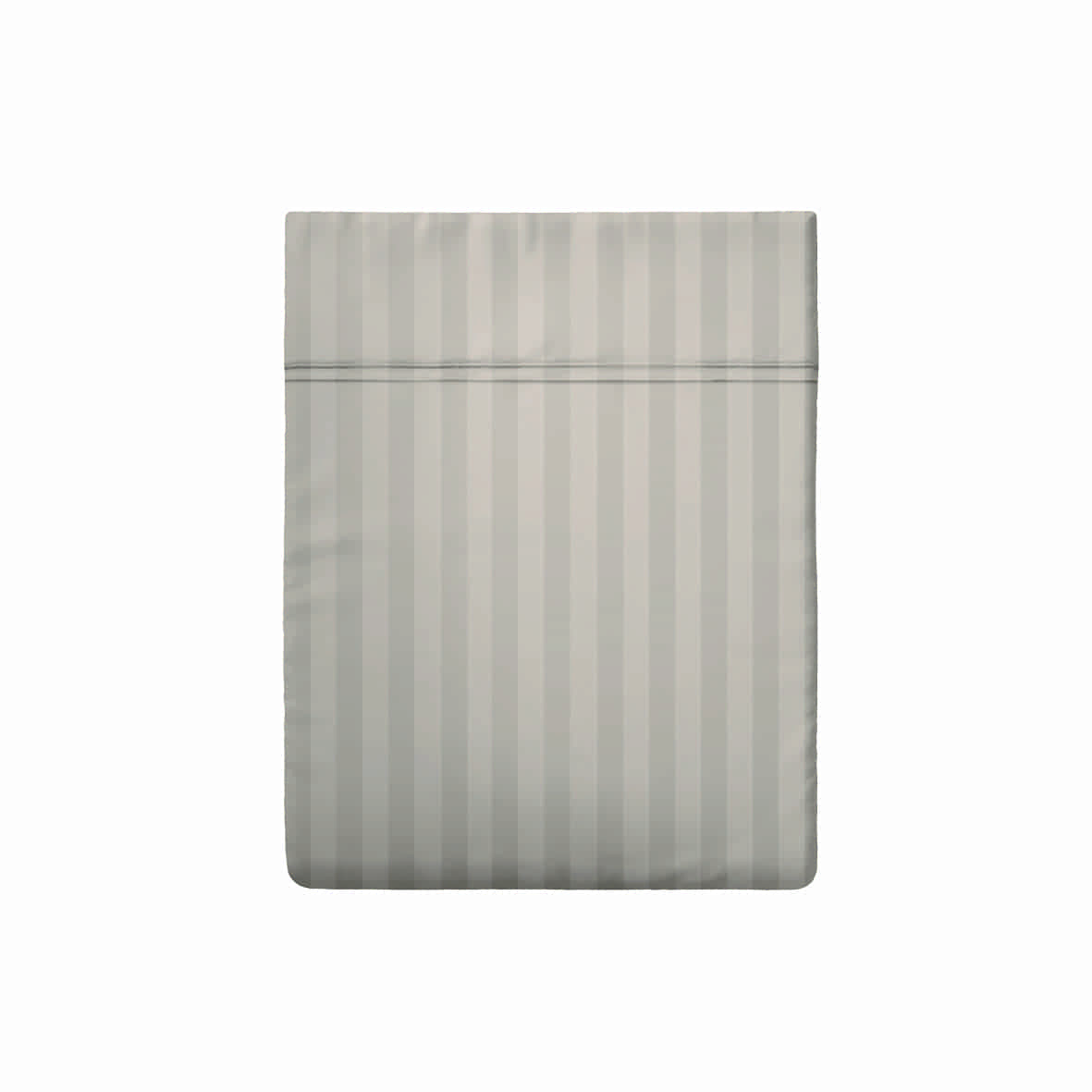 Drap plat satin de coton dobby stripe -  Taupe 01 - 240 x 300 cm
