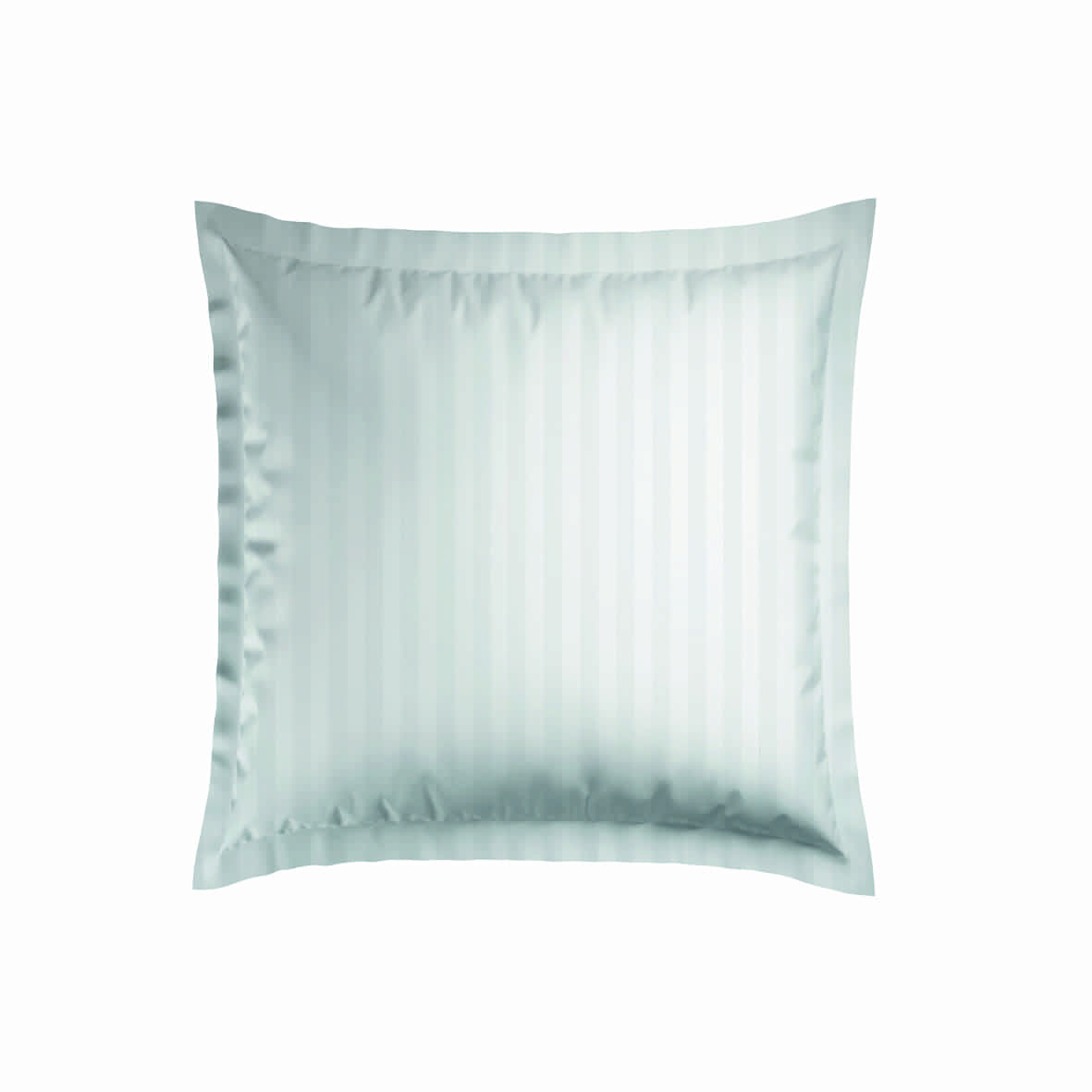 Set de 2 taies d'oreiller satin de coton rayure tissé dobby -  Blanc 01 - 2 x (63 x 63 cm)