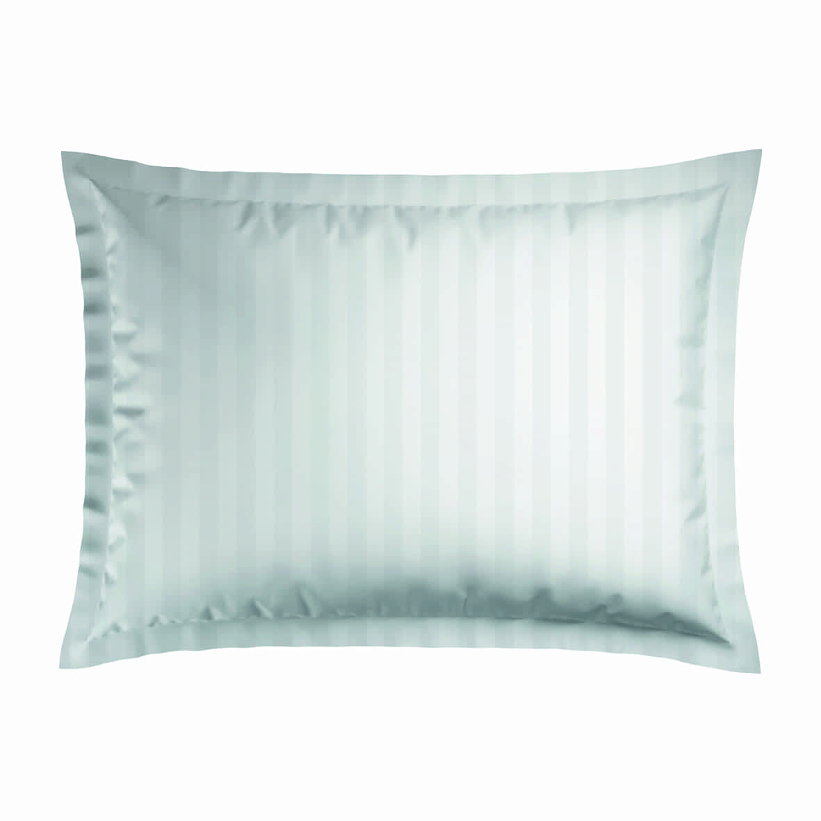 Set de 2 taies d'oreiller satin de coton rayure tissé dobby -  Blanc 01 - 2 x (50 x 70 cm)