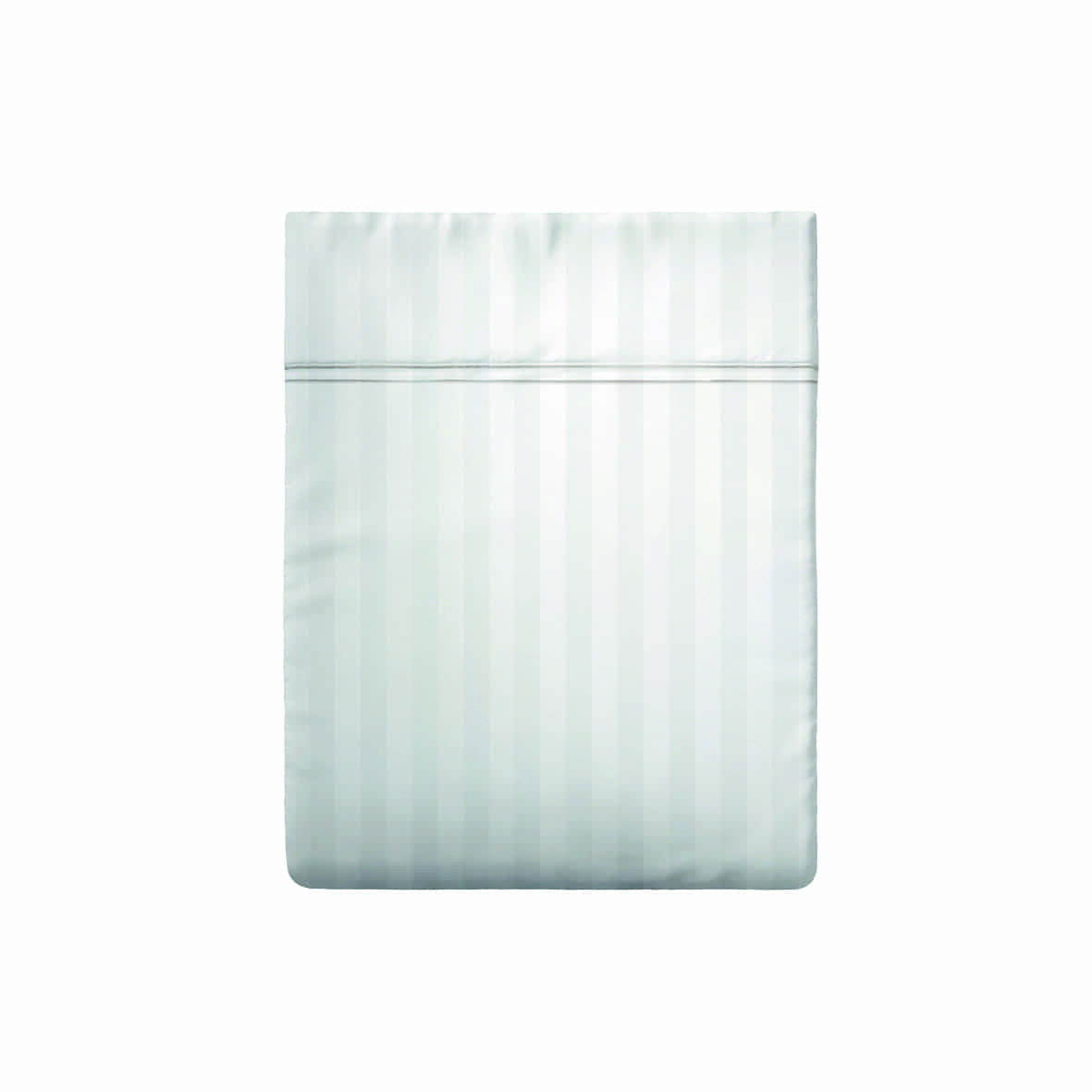 Drap plat satin de coton dobby stripe -  Blanc 01 - 240 x 300 cm
