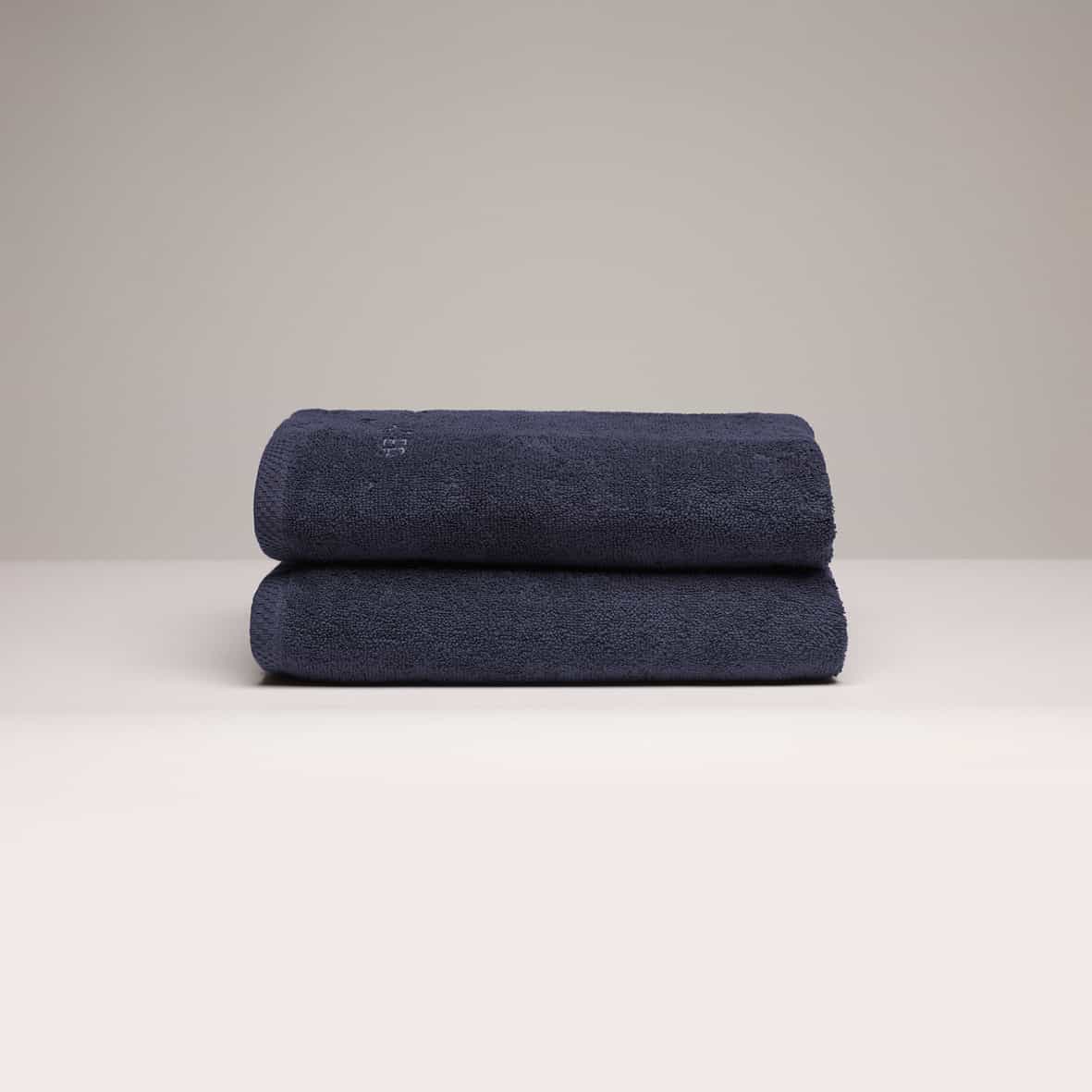 Serviette coton peigné LT - Oasis Bleu foncé - 2 x (50 x 100 cm)