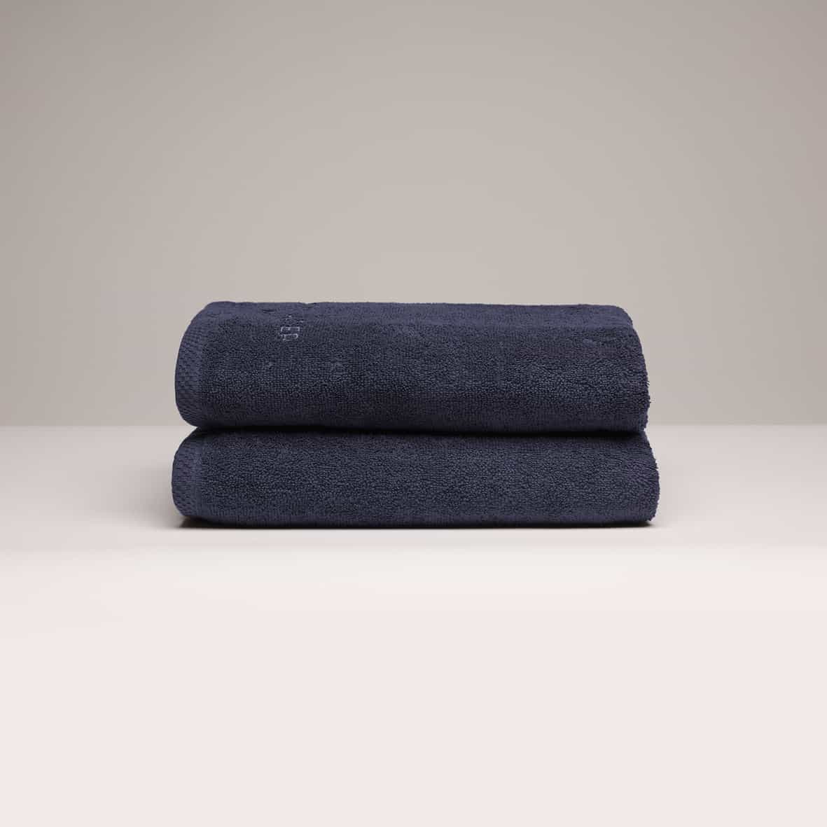 Drap de bain coton peigné LT - Oasis Bleu foncé - 2 x (70 x 140 cm)