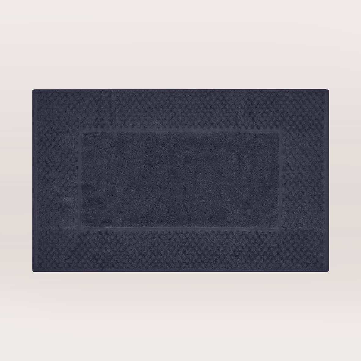 Tapis de bain coton - design 18 Bleu foncé - 50 x 70 cm