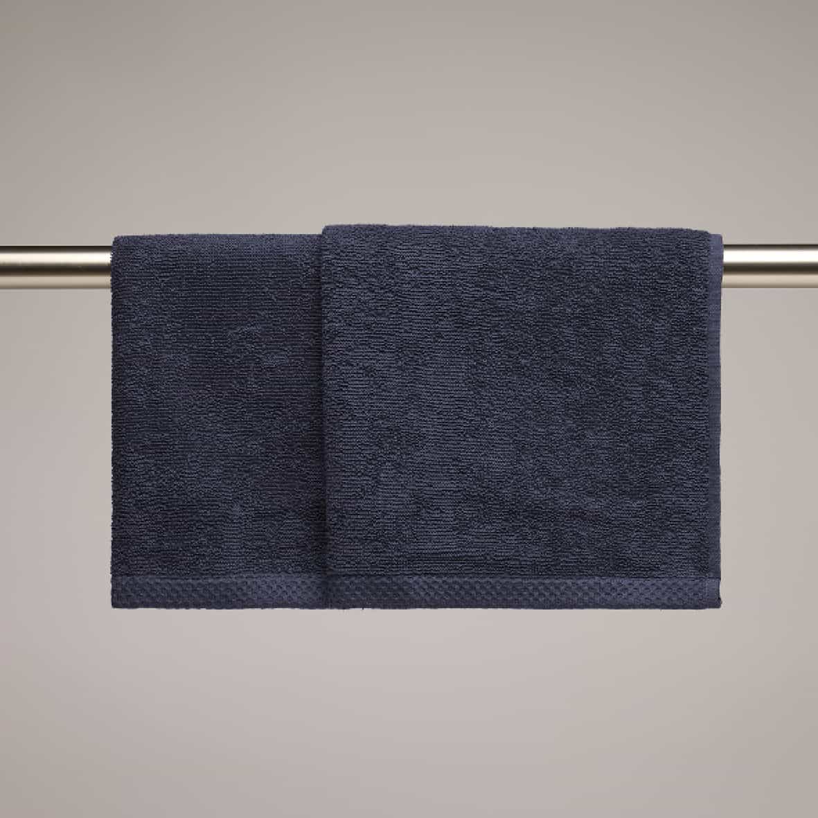 essuie-mains coton peigné LT - Oasis Bleu foncé - 2 x (45 x 45 cm)