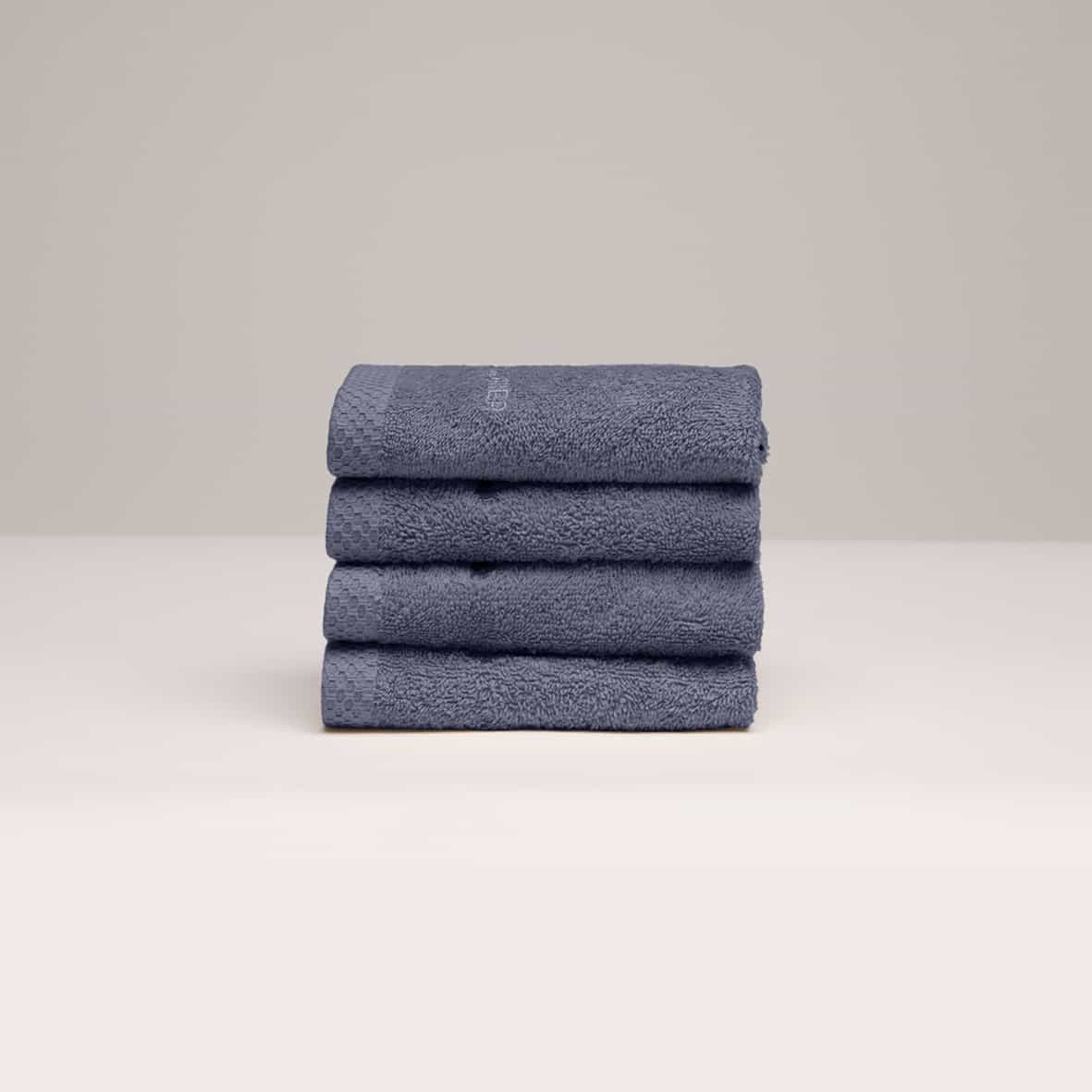 Serviette d'invité coton peigné LT - Oasis Bleu gris - 4 x (30 x 30 cm)