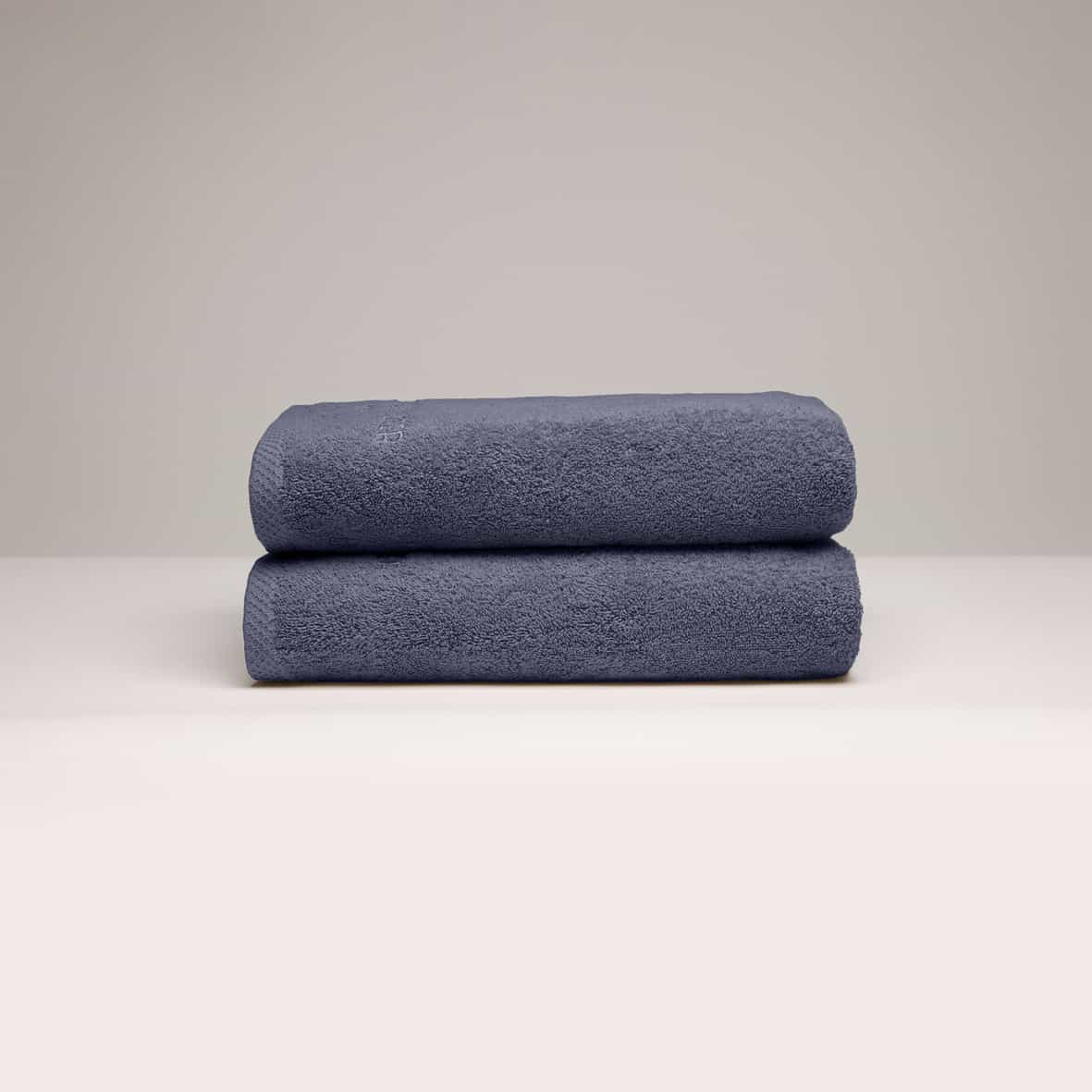 Serviette coton peigné LT - Oasis Bleu gris - 2 x (50 x 100 cm)