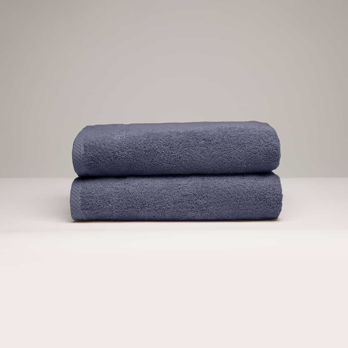 Drap de bain coton peigné LT - Oasis Bleu gris - 2 x (70 x 140 cm)