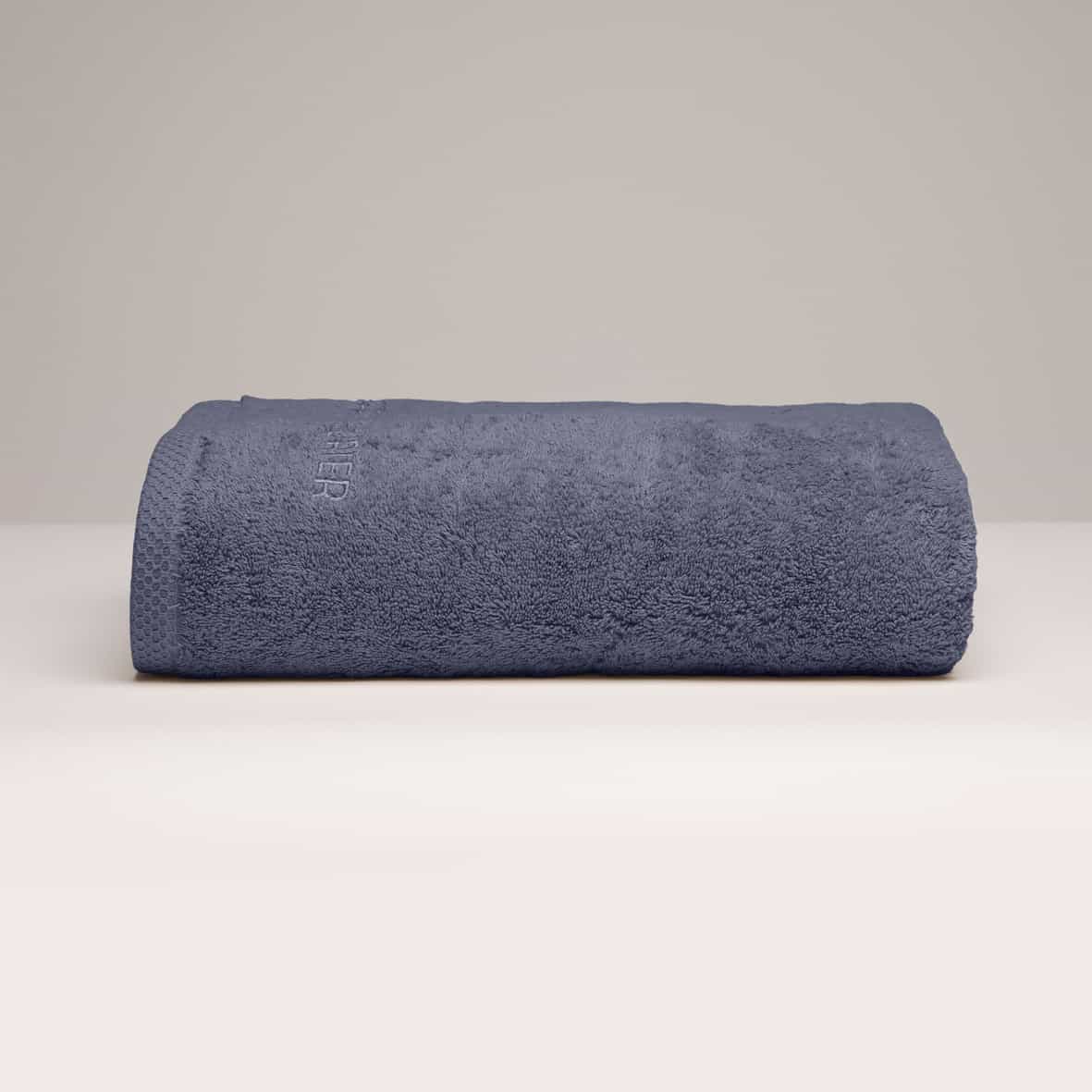 Drap de bain coton peigné LT - Oasis Bleu gris - 100 x 150 cm