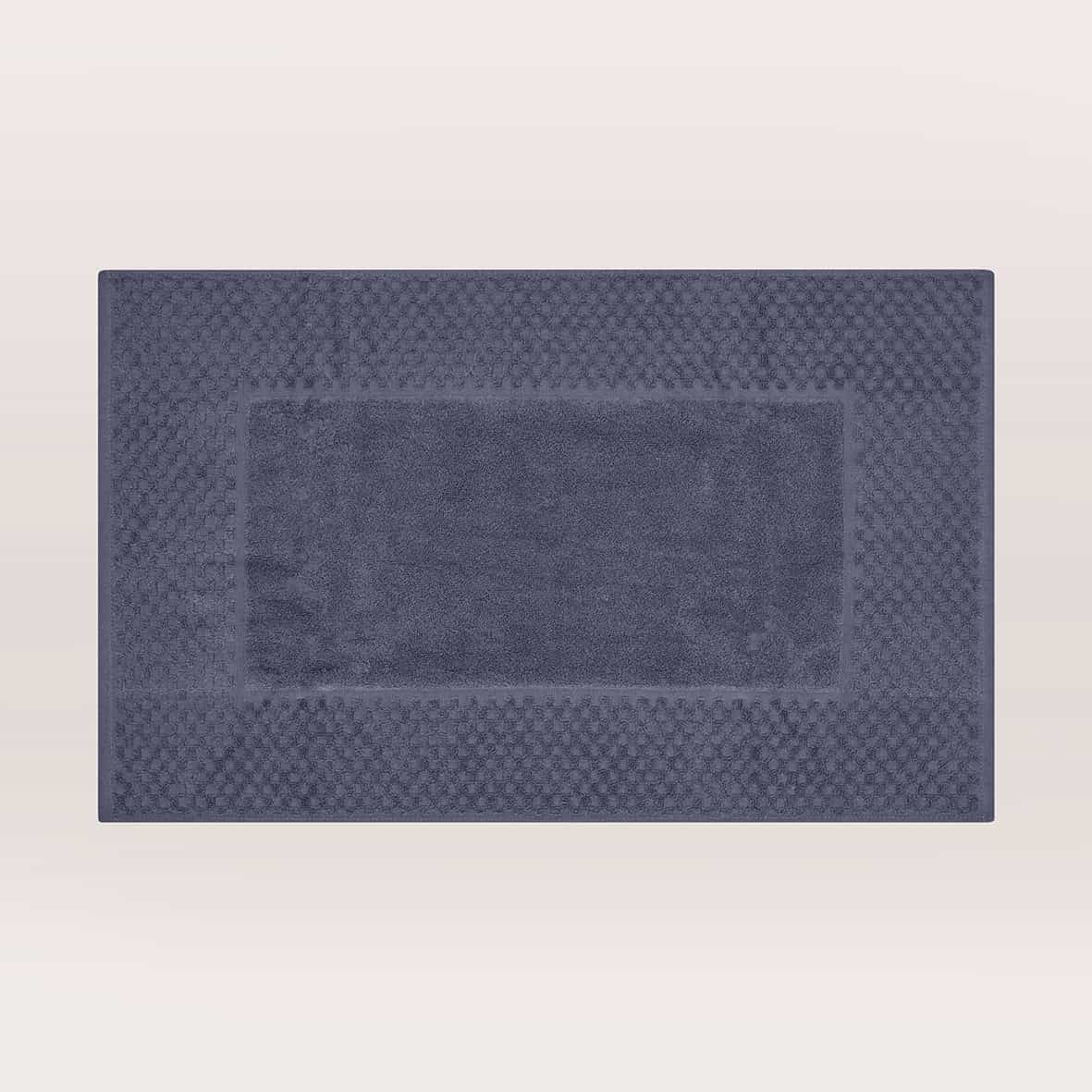 Tapis de bain coton - design 18 Bleu gris - 50 x 70 cm