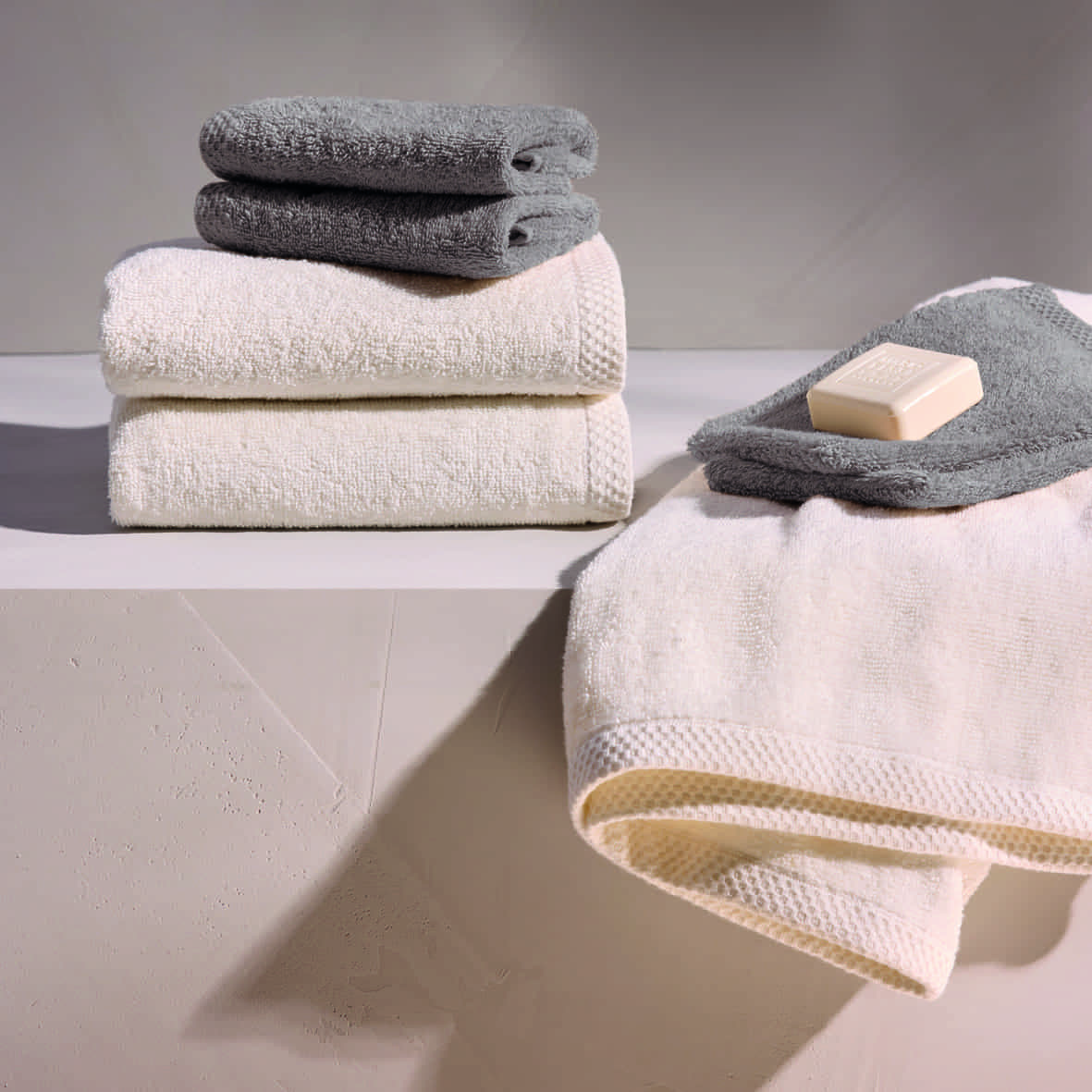 Gant de toilette coton peigné LT - Oasis Brun - 6 x (15 x 21 cm) – Image 3