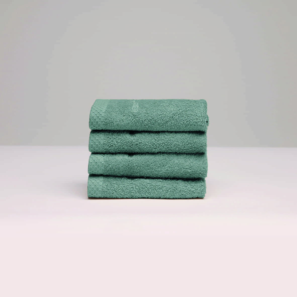 Serviette d'invité coton peigné LT - Oasis Vert bouteille - 4 x (30 x 30 cm)