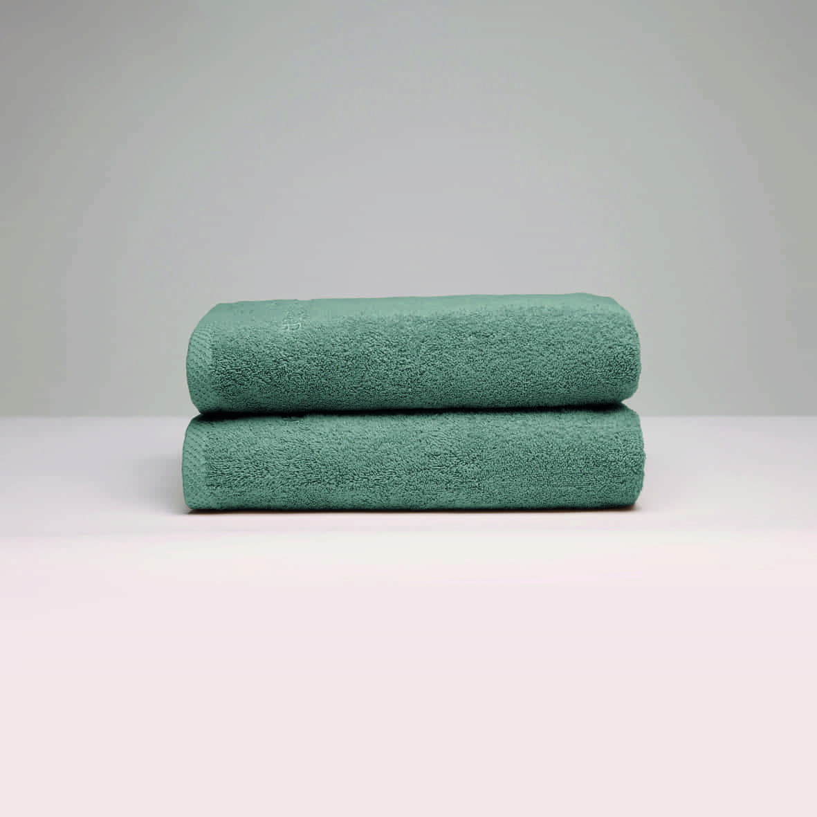 Serviette coton peigné LT - Oasis Vert bouteille - 2 x (50 x 100 cm)