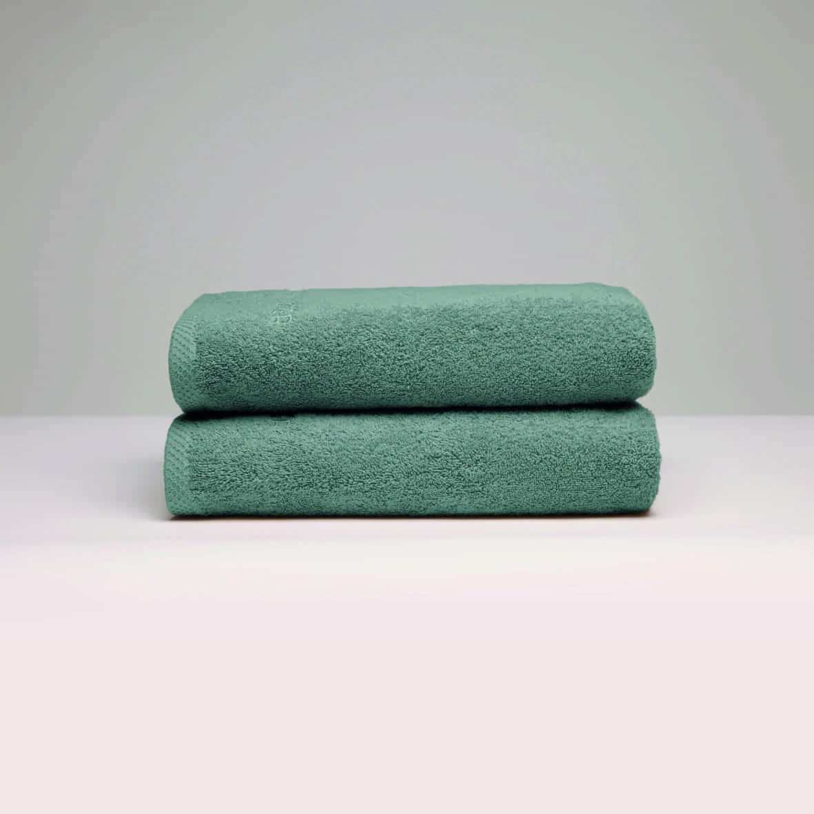Drap de bain coton peigné LT - Oasis Vert bouteille - 2 x (70 x 140 cm)