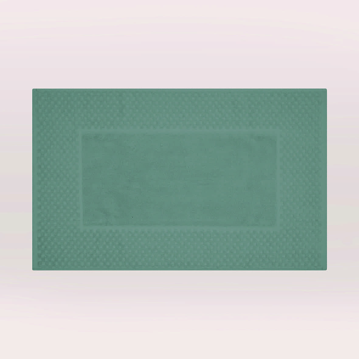 Tapis de bain coton - design 18 Vert bouteille - 50 x 70 cm