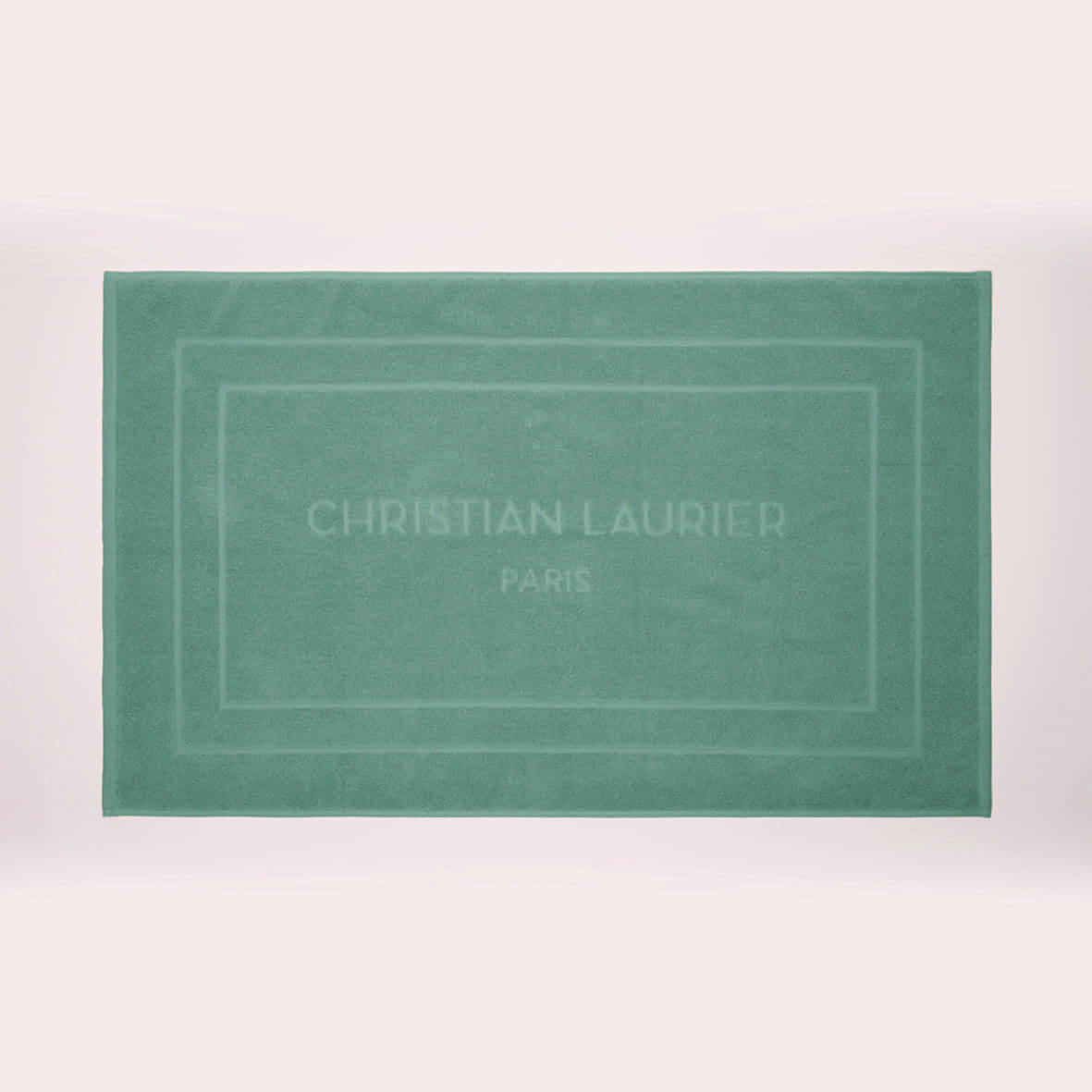 Tapis de bain coton - design 19 Vert bouteille - 60 x 100 cm