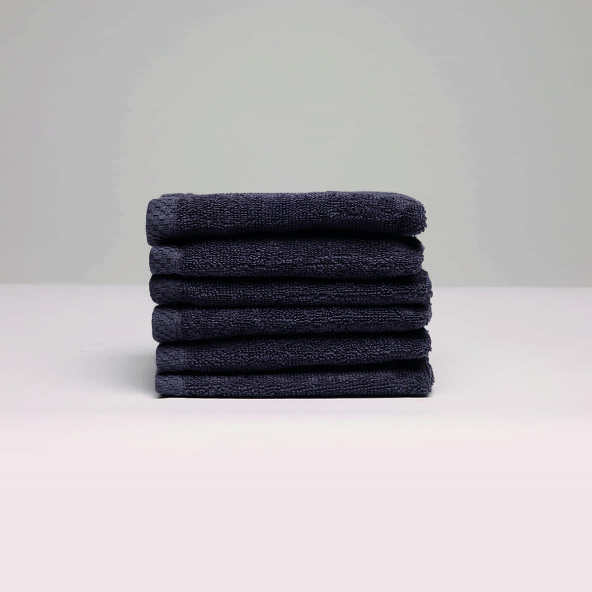 Gant de toilette coton peigné LT - Oasis Gris foncé - 6 x (15 x 21 cm)