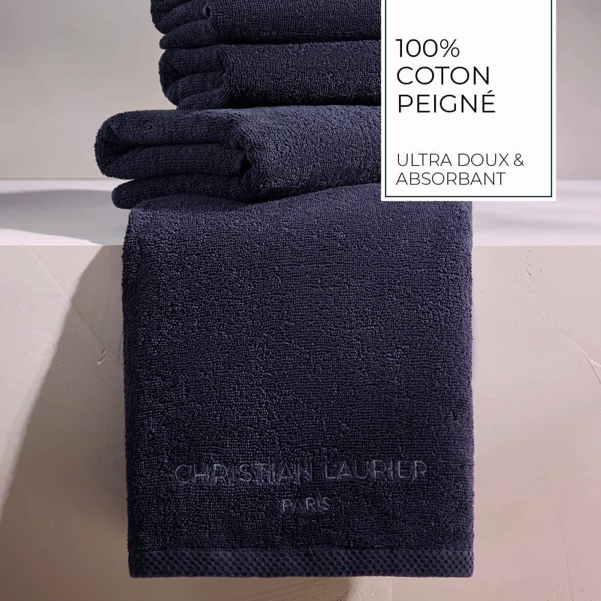 Tapis de bain coton - design 18 Gris foncé - 50 x 70 cm – Image 4