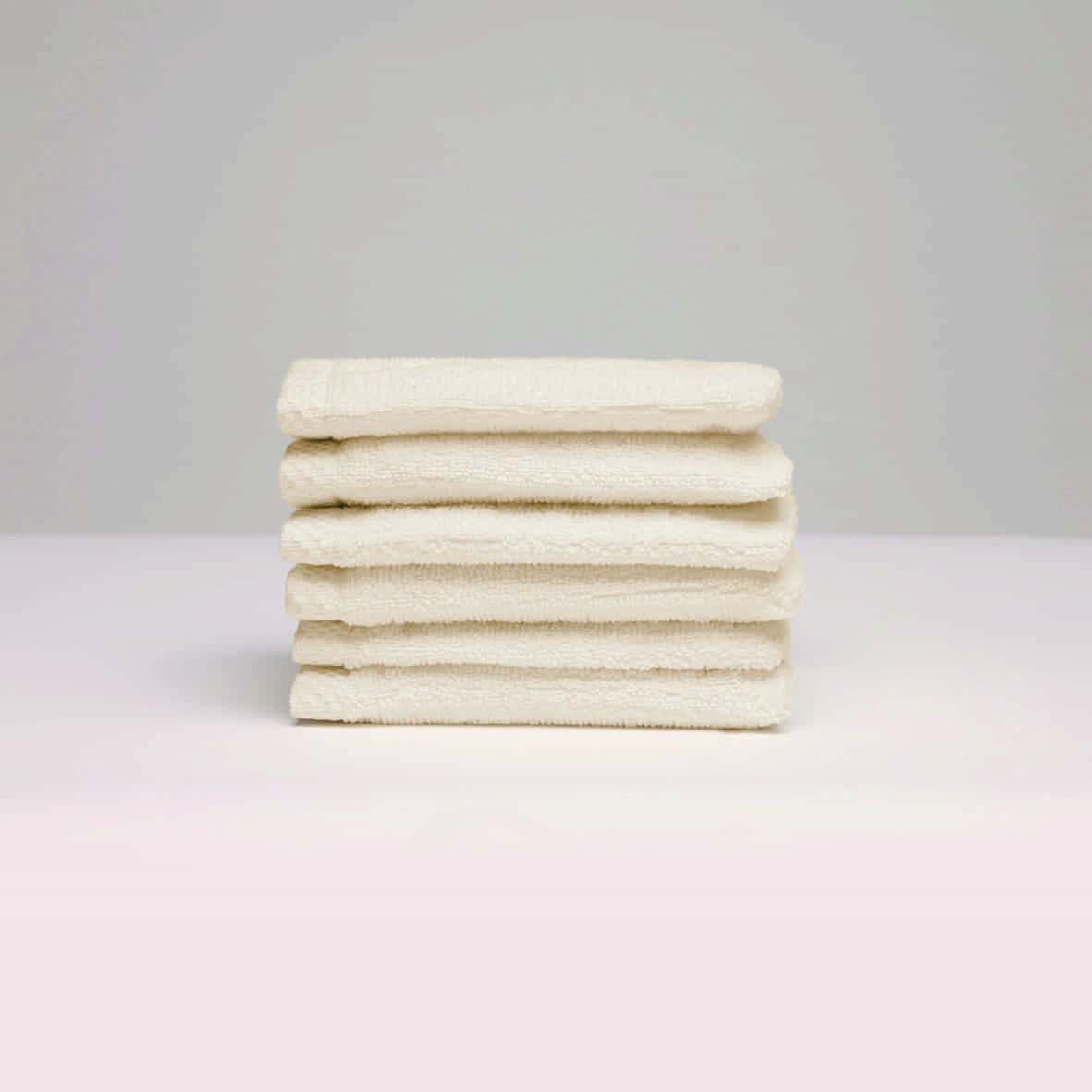 Gant de toilette coton peigné LT - Oasis Ivoire - 6 x (15 x 21 cm)