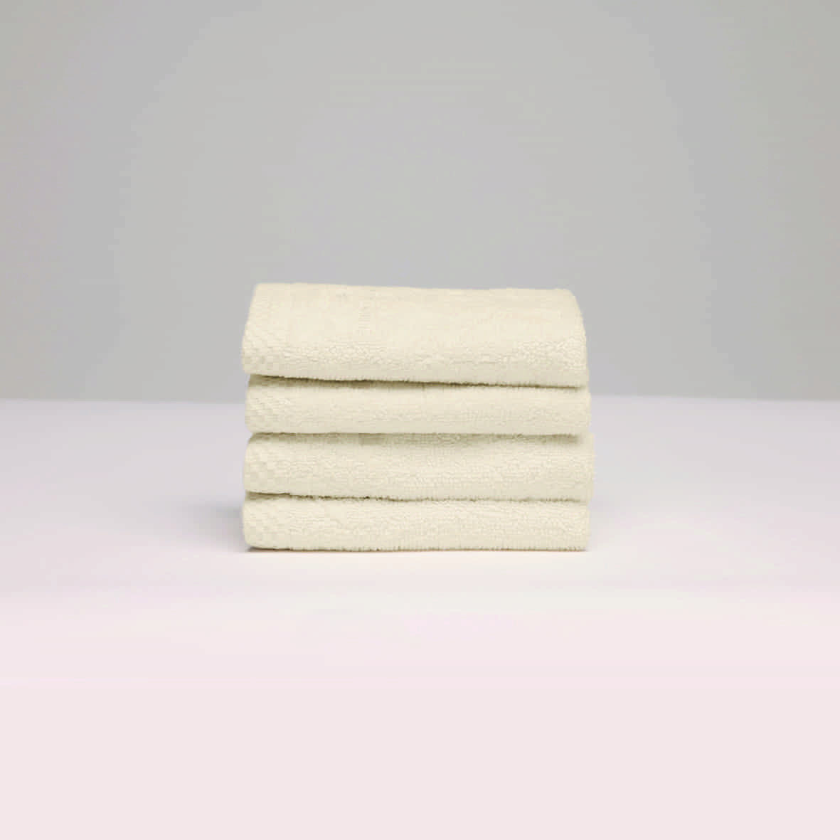 Serviette d'invité coton peigné LT - Oasis Ivoire - 4 x (30 x 30 cm)