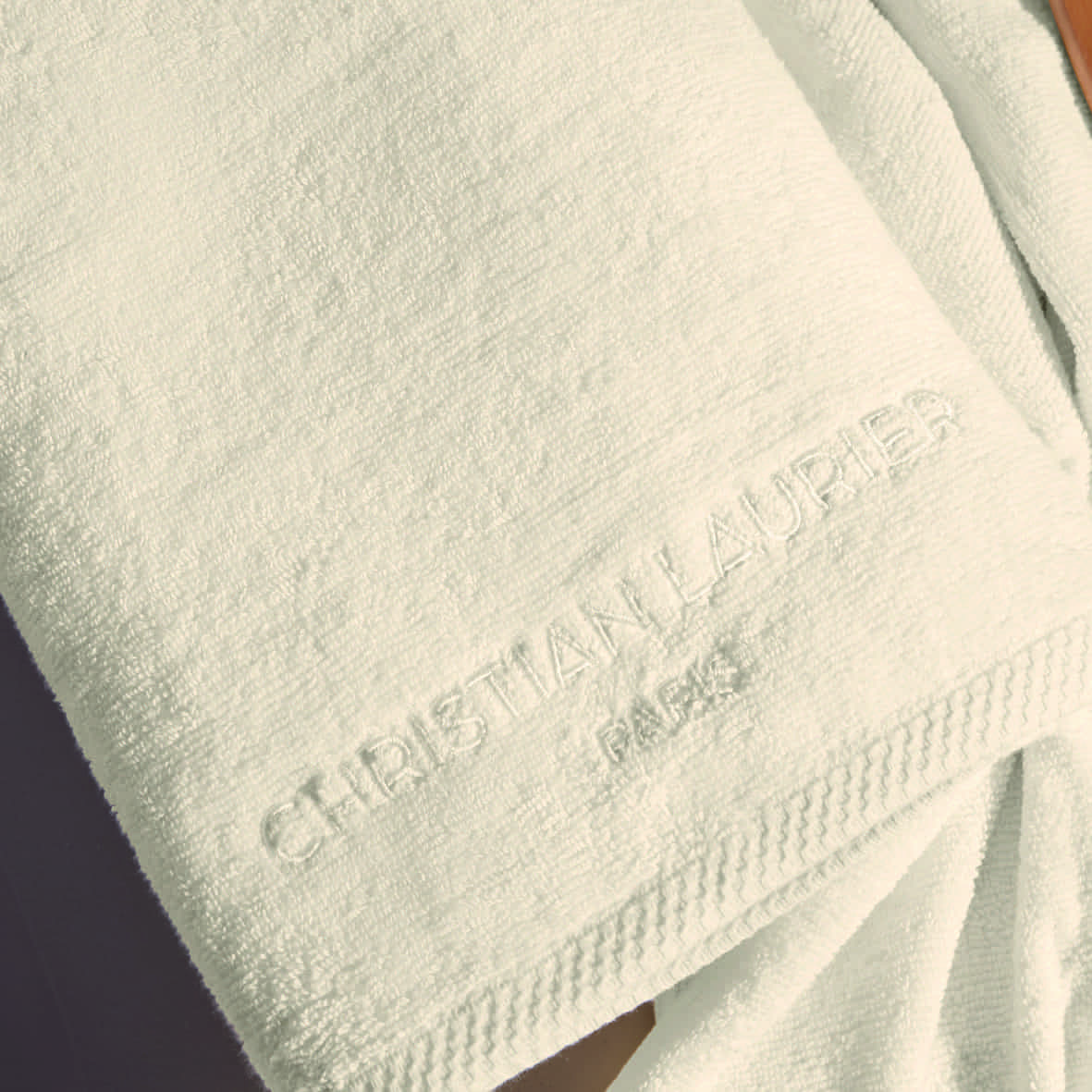 Serviette + drap de bain coton peigné LT - Oasis Ivoire - 2 x (50 x 100 cm) + 2 x (70 x 140 cm) – Image 2