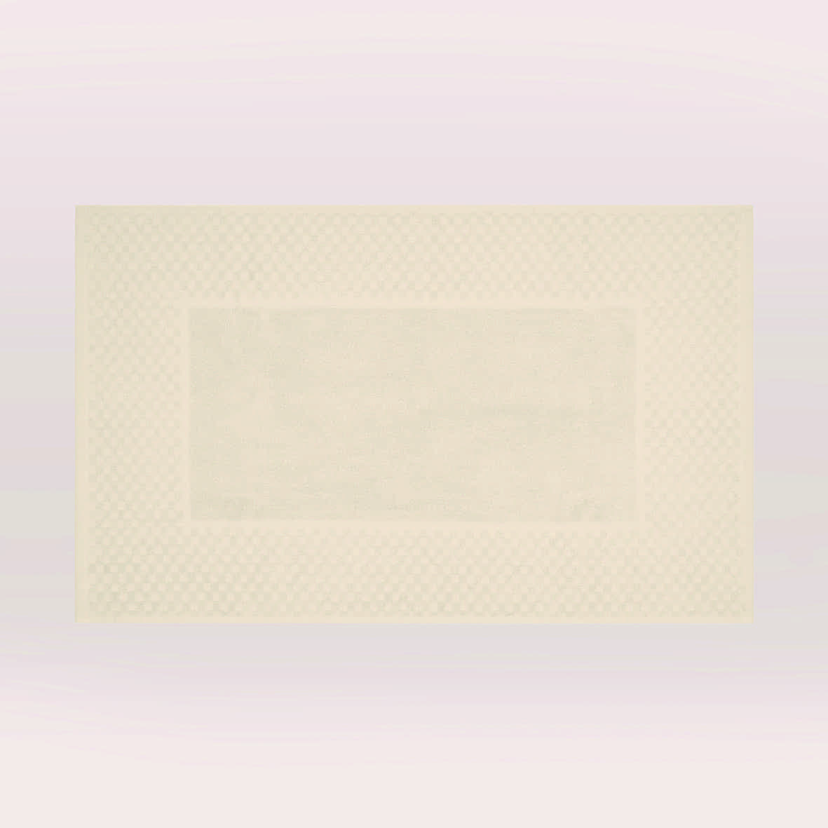 Tapis de bain coton - design 18 Ivoire - 50 x 70 cm