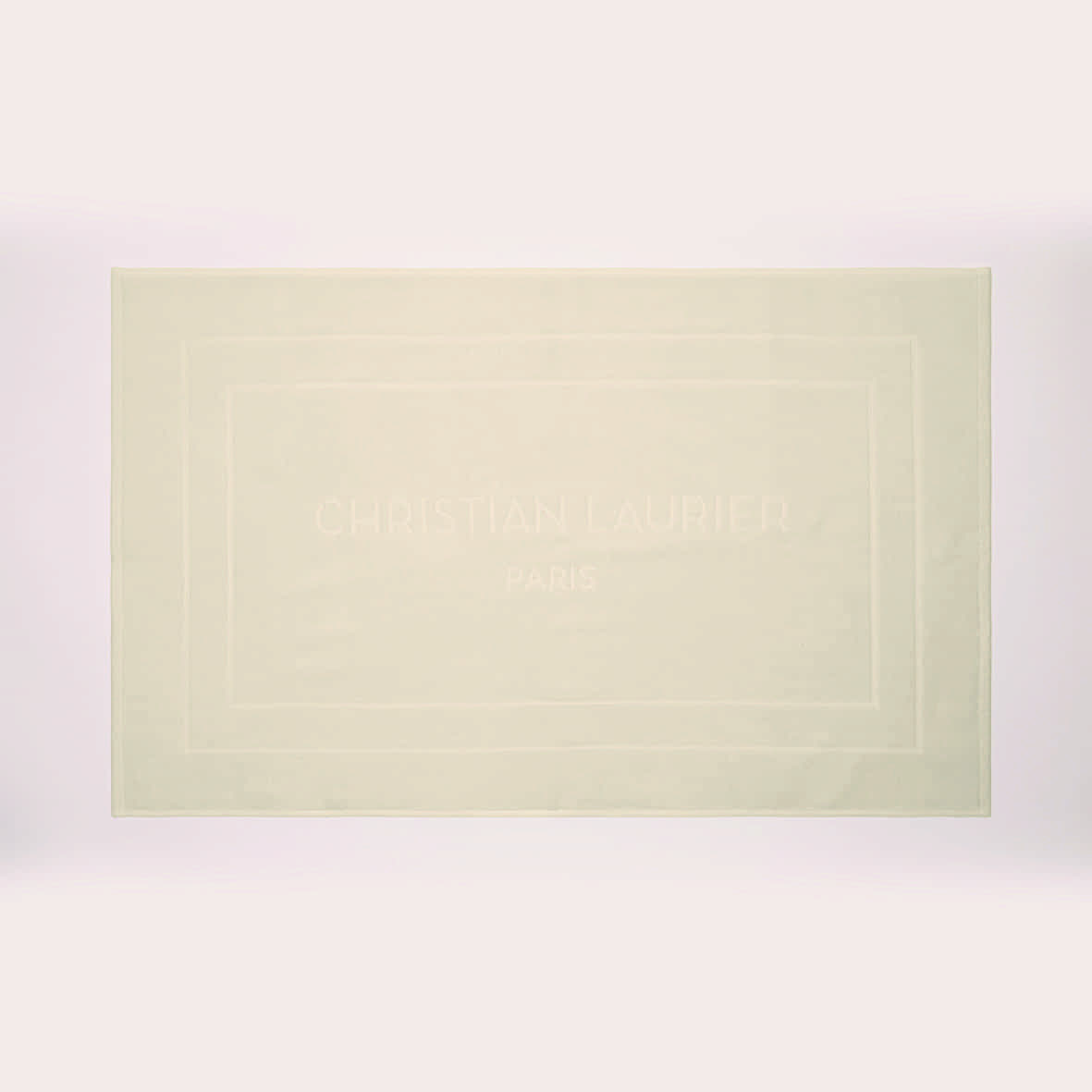 Tapis de bain coton - design 19 Ivoire - 60 x 100 cm