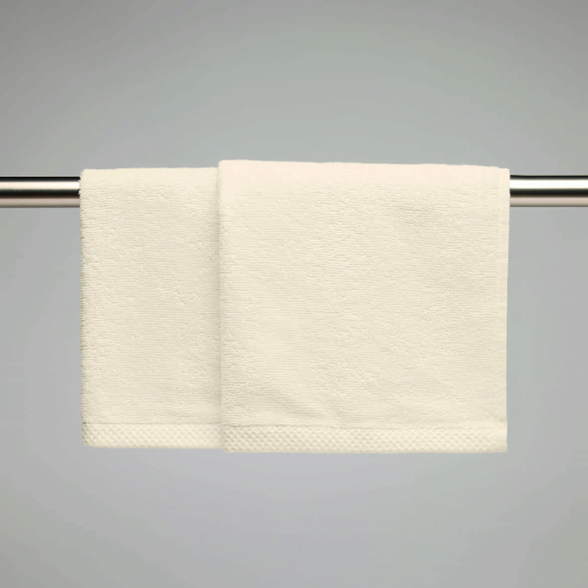 essuie-mains coton peigné LT - Oasis Ivoire - 2 x (45 x 45 cm)