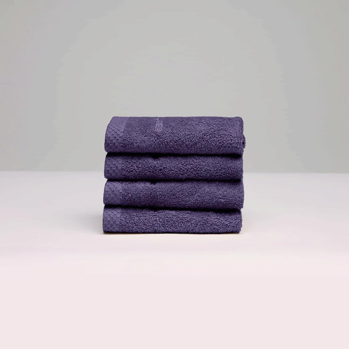 Serviette d'invité coton peigné LT - Oasis Mauve - 4 x (30 x 30 cm)