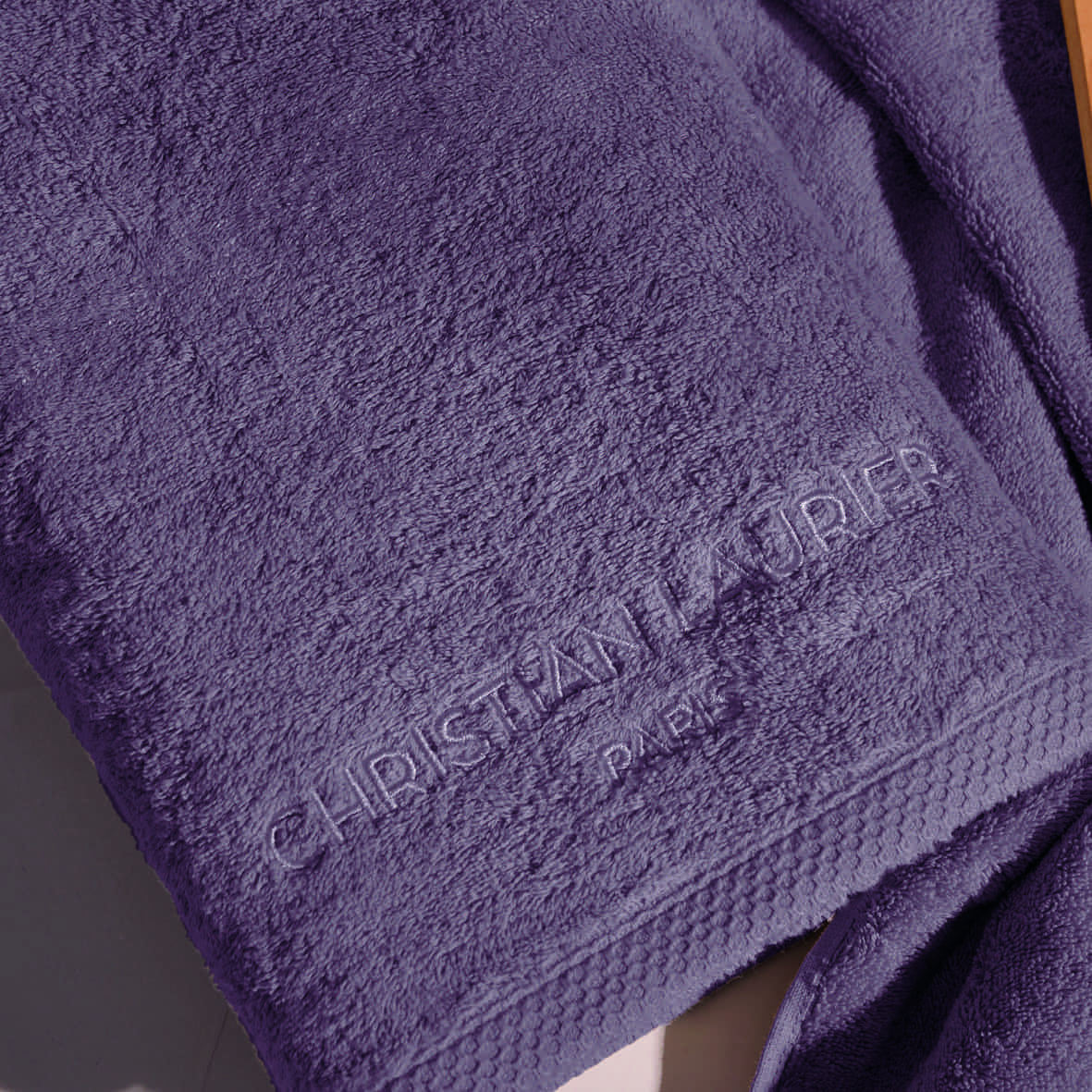 Drap de bain coton peigné LT - Oasis Mauve - 2 x (70 x 140 cm) – Image 3