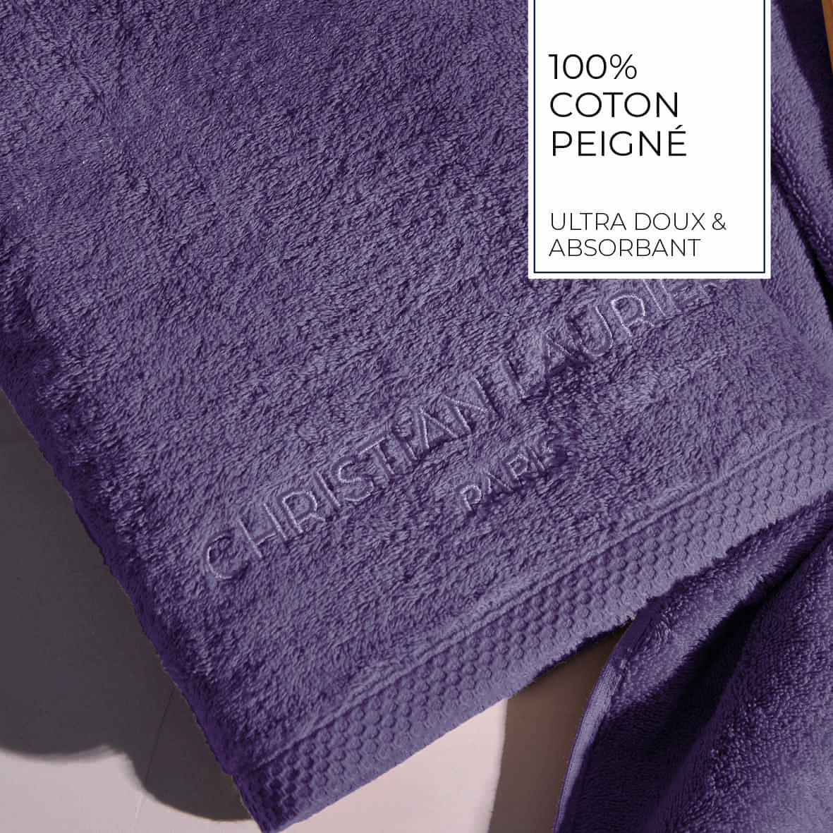 Tapis de bain coton - design 19 Mauve - 60 x 100 cm – Image 4