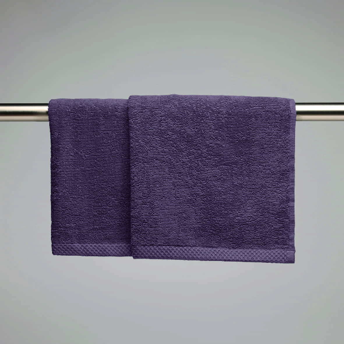 essuie-mains coton peigné LT - Oasis Mauve - 2 x (45 x 45 cm)