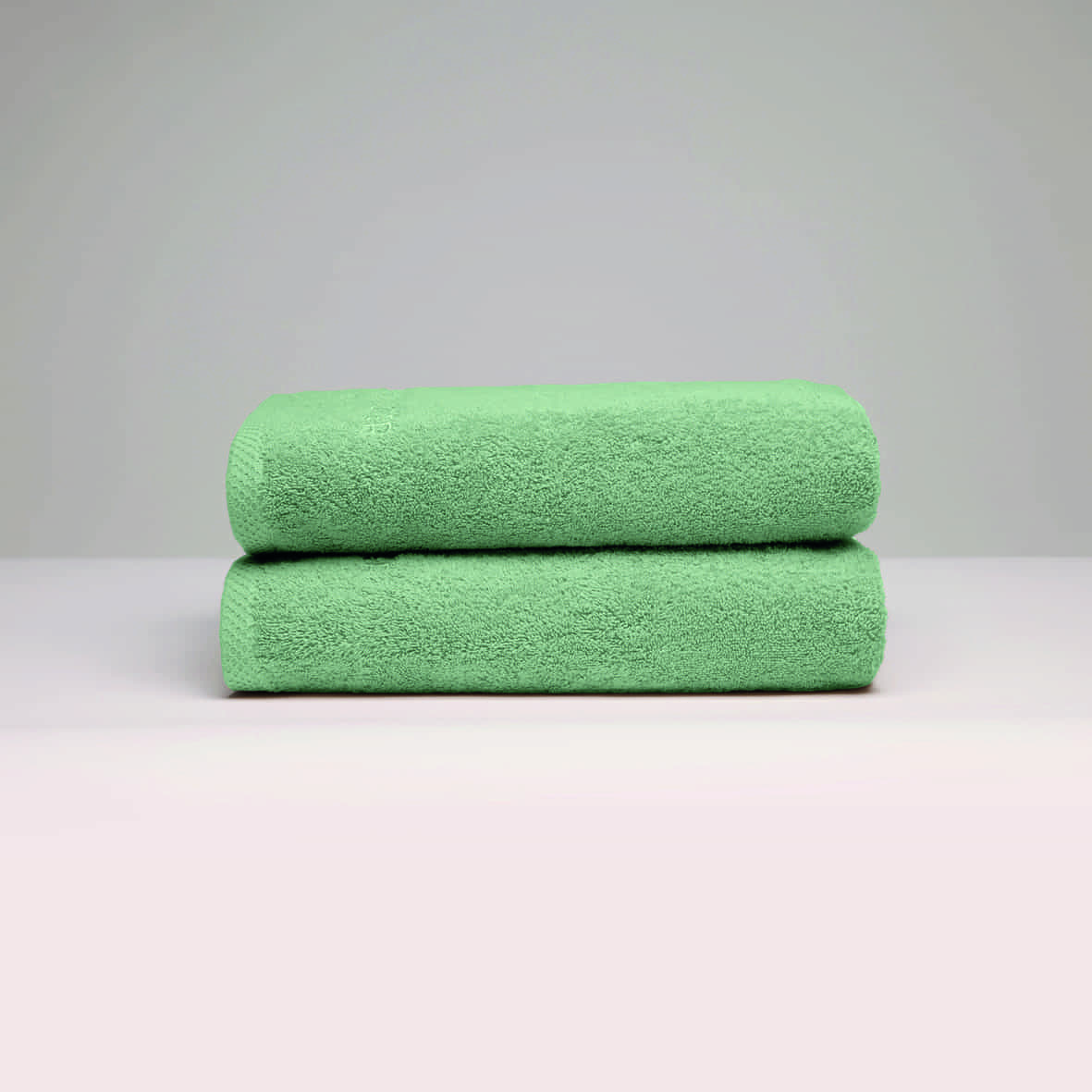 Drap de bain coton peigné LT - Oasis Vert sauge - 2 x (70 x 140 cm)