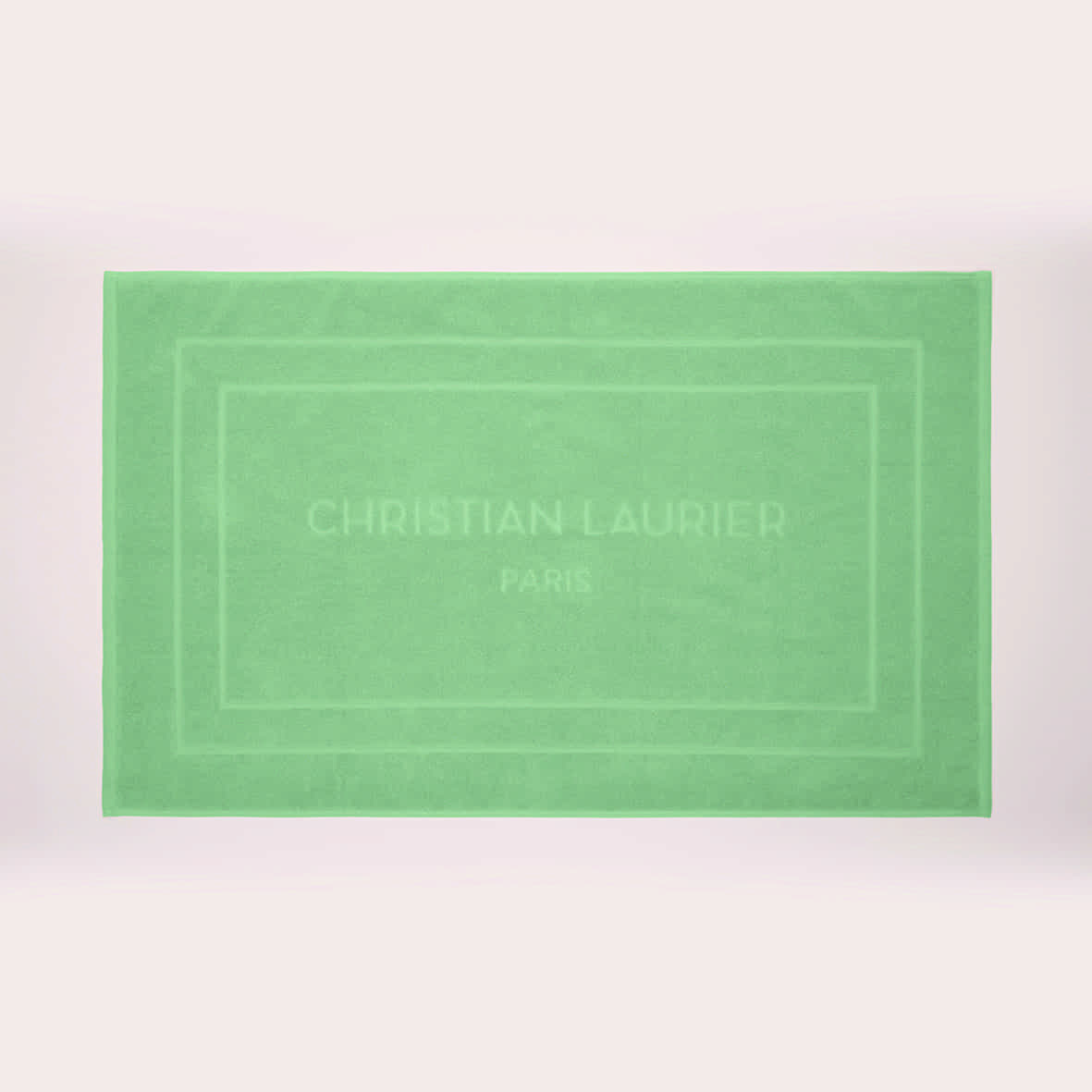 Tapis de bain coton - design 19 Vert sauge - 60 x 100 cm