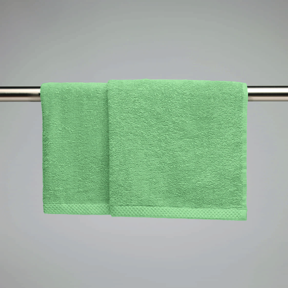 essuie-mains coton peigné LT - Oasis Vert sauge - 2 x (45 x 45 cm)