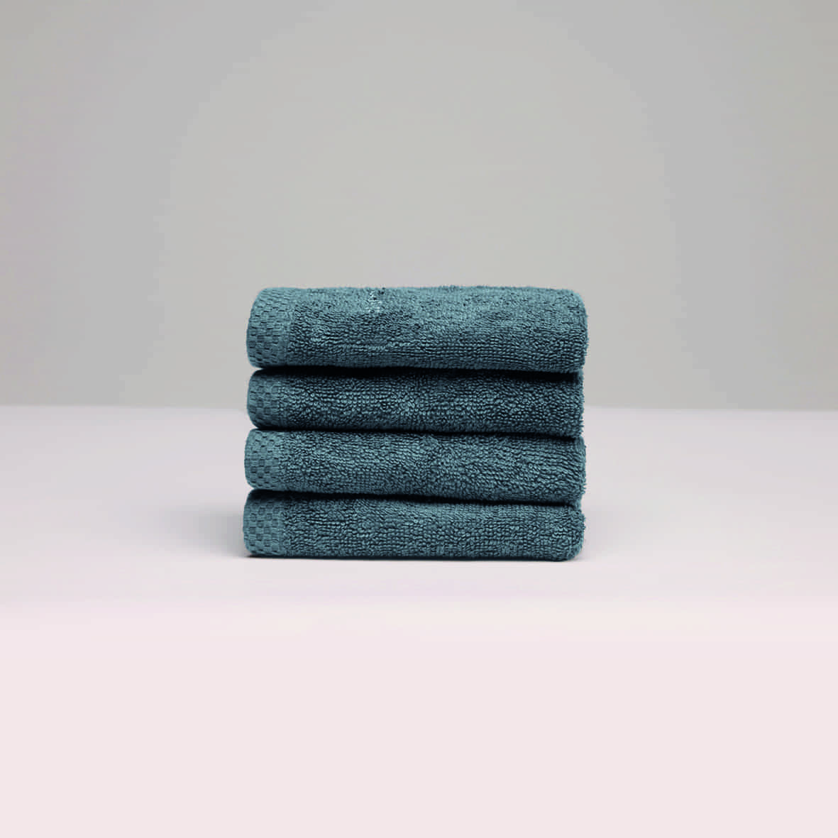 Serviette d'invité coton peigné LT - Oasis Bleu de Prusse - 4 x (30 x 30 cm)