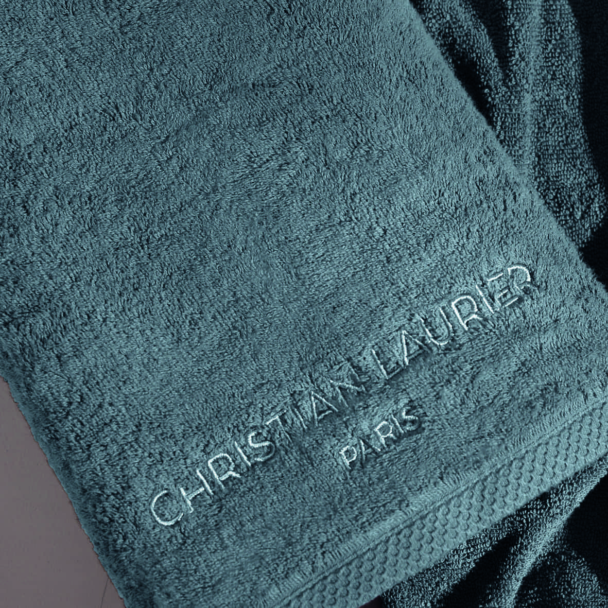 Serviette d'invité coton peigné LT - Oasis Bleu de Prusse - 4 x (30 x 30 cm) – Image 3