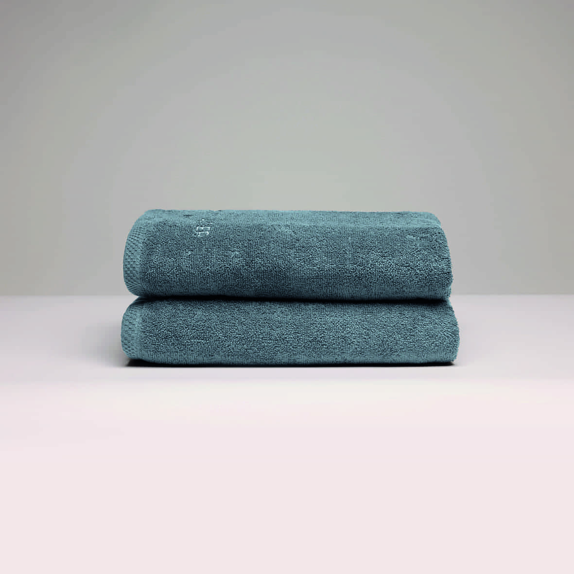 Drap de bain coton peigné LT - Oasis Bleu de Prusse - 2 x (70 x 140 cm)