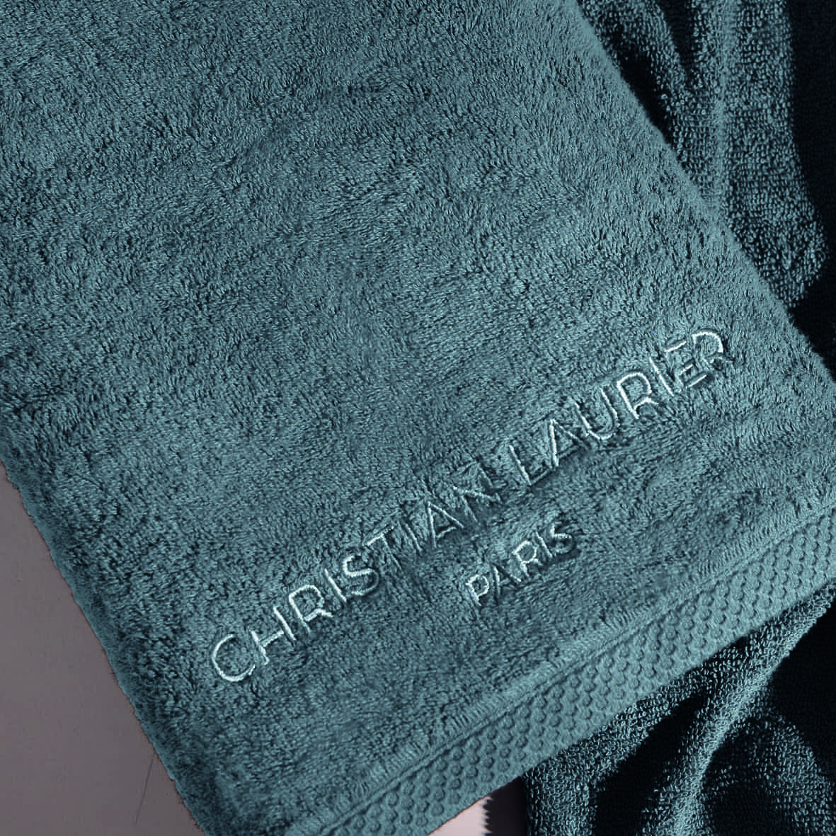 Tapis de bain coton - design 19 Bleu de Prusse - 60 x 100 cm – Image 2