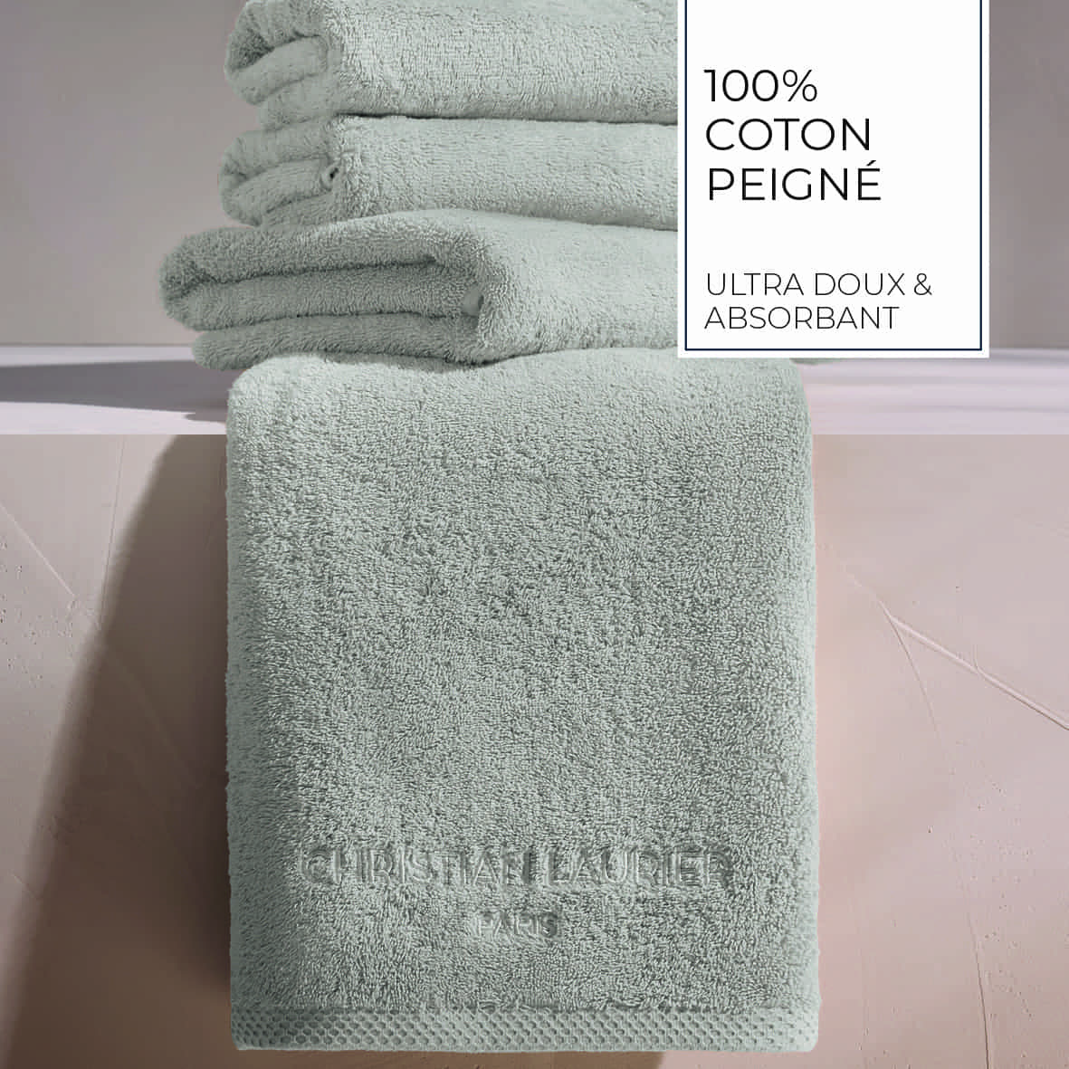 Tapis de bain coton - design 18 Sable - 50 x 70 cm – Image 4