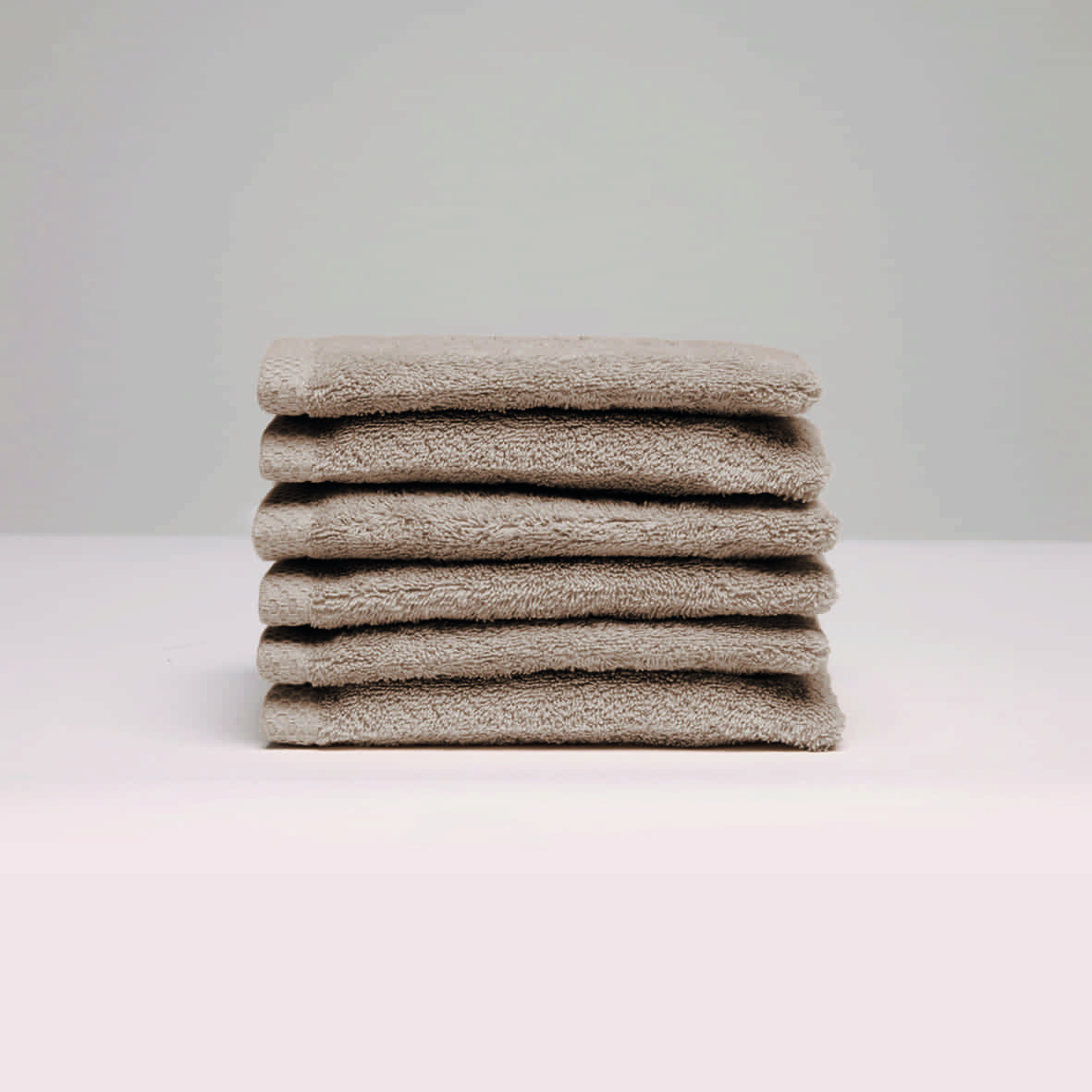 Gant de toilette coton peigné LT - Oasis Taupe - 6 x (15 x 21 cm)