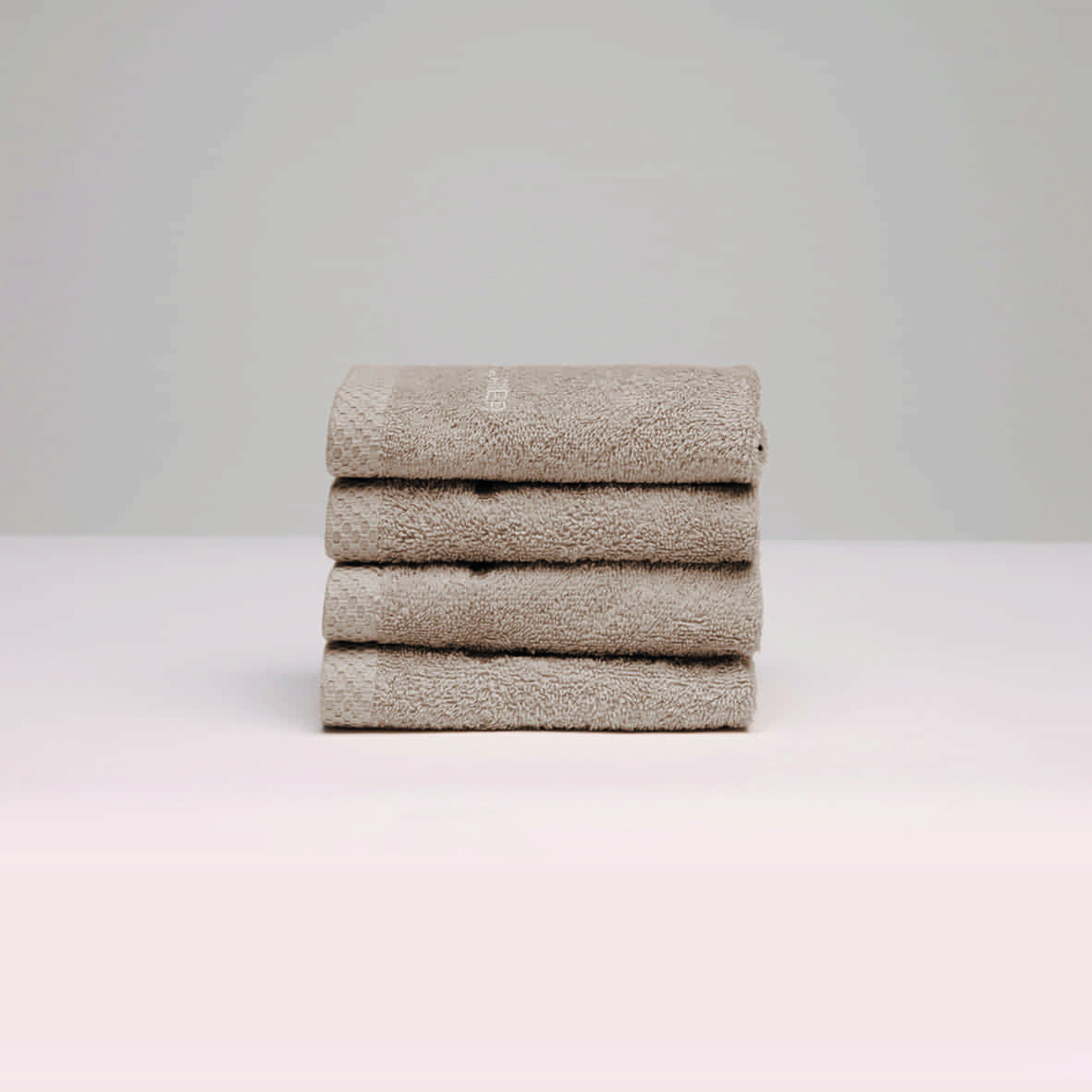 Serviette d'invité coton peigné LT - Oasis Taupe - 4 x (30 x 30 cm)