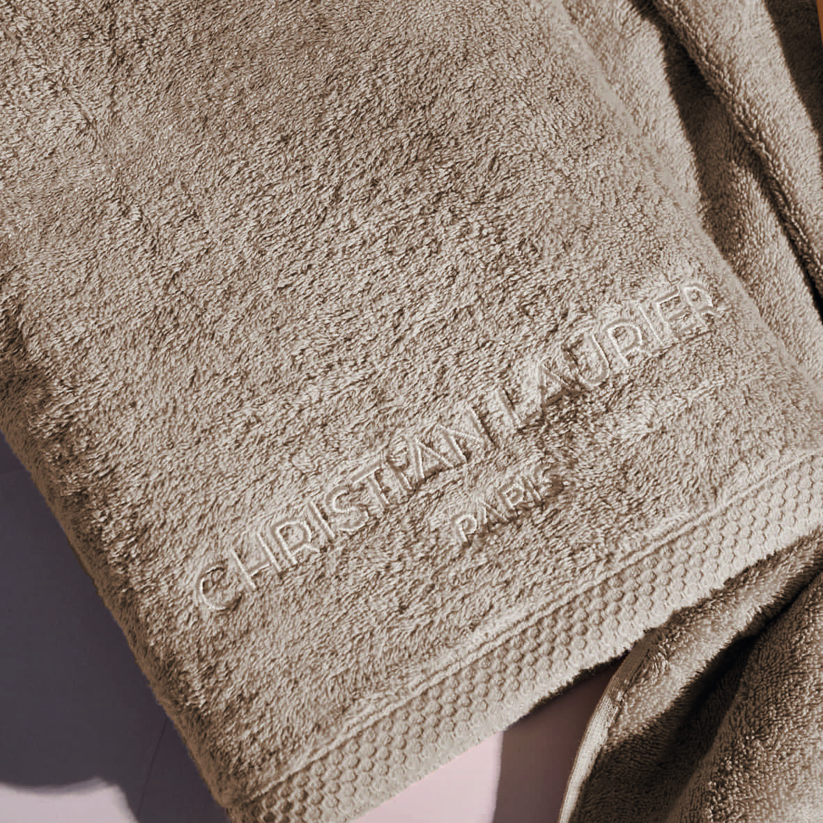 Serviette d'invité coton peigné LT - Oasis Taupe - 4 x (30 x 30 cm) – Image 3