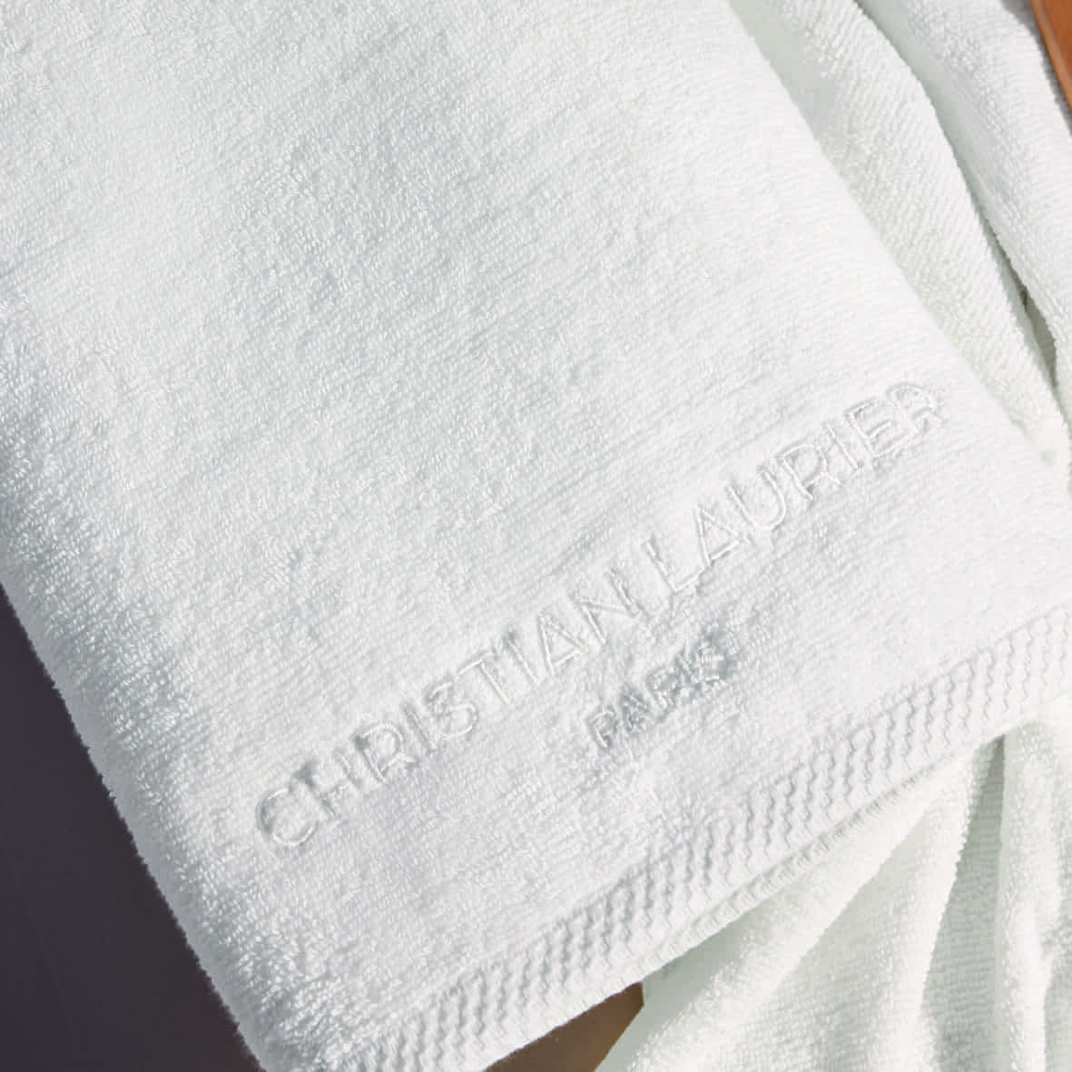 Gant de toilette coton peigné LT - Oasis Blanc - 6 x (15 x 21 cm) – Image 2