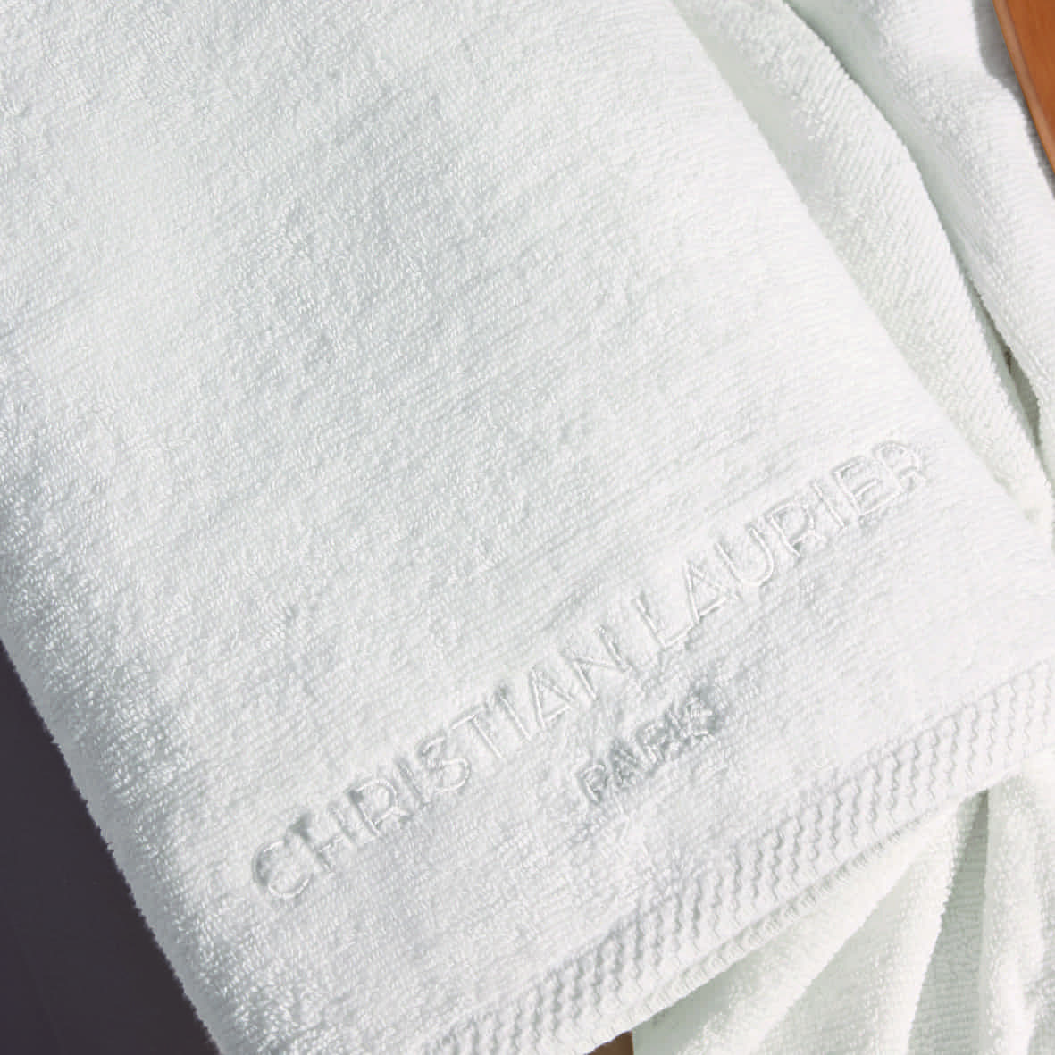 Drap de bain coton peigné LT - Oasis Blanc - 100 x 150 cm – Image 2