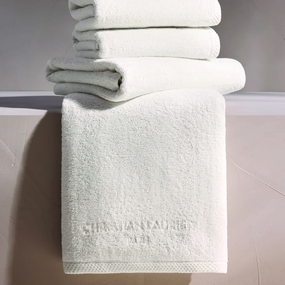 Tapis de bain coton - design 18 Blanc - 50 x 70 cm – Image 2