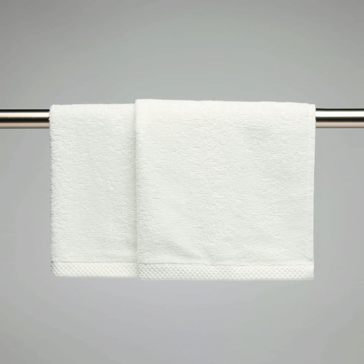 essuie-mains coton peigné LT - Oasis Blanc - 2 x (45 x 45 cm)