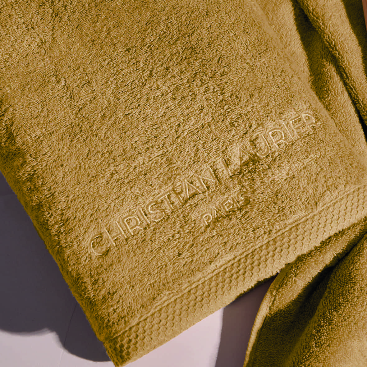 Gant de toilette coton peigné LT - Oasis Jaune moutarde - 6 x (15 x 21 cm) – Image 2